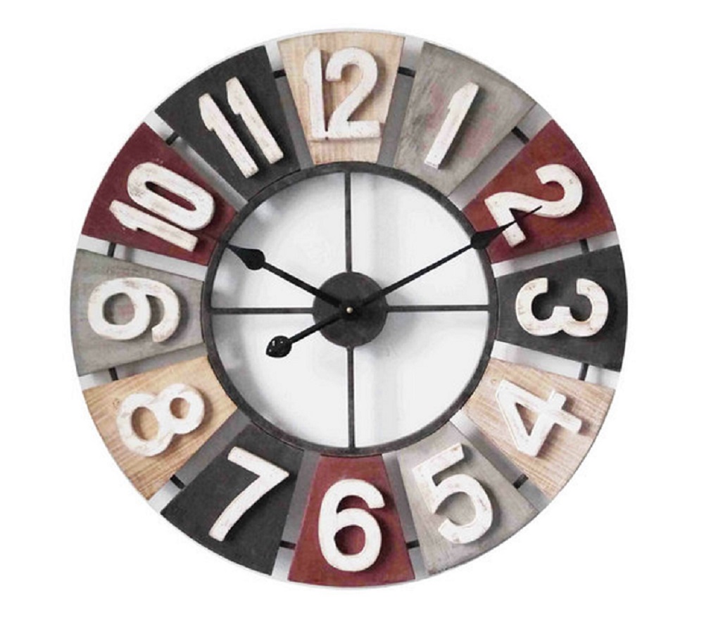 V637-ACC30418-202508251925-00 Retro Number Metal & Wall Clock 60cm - Image 1