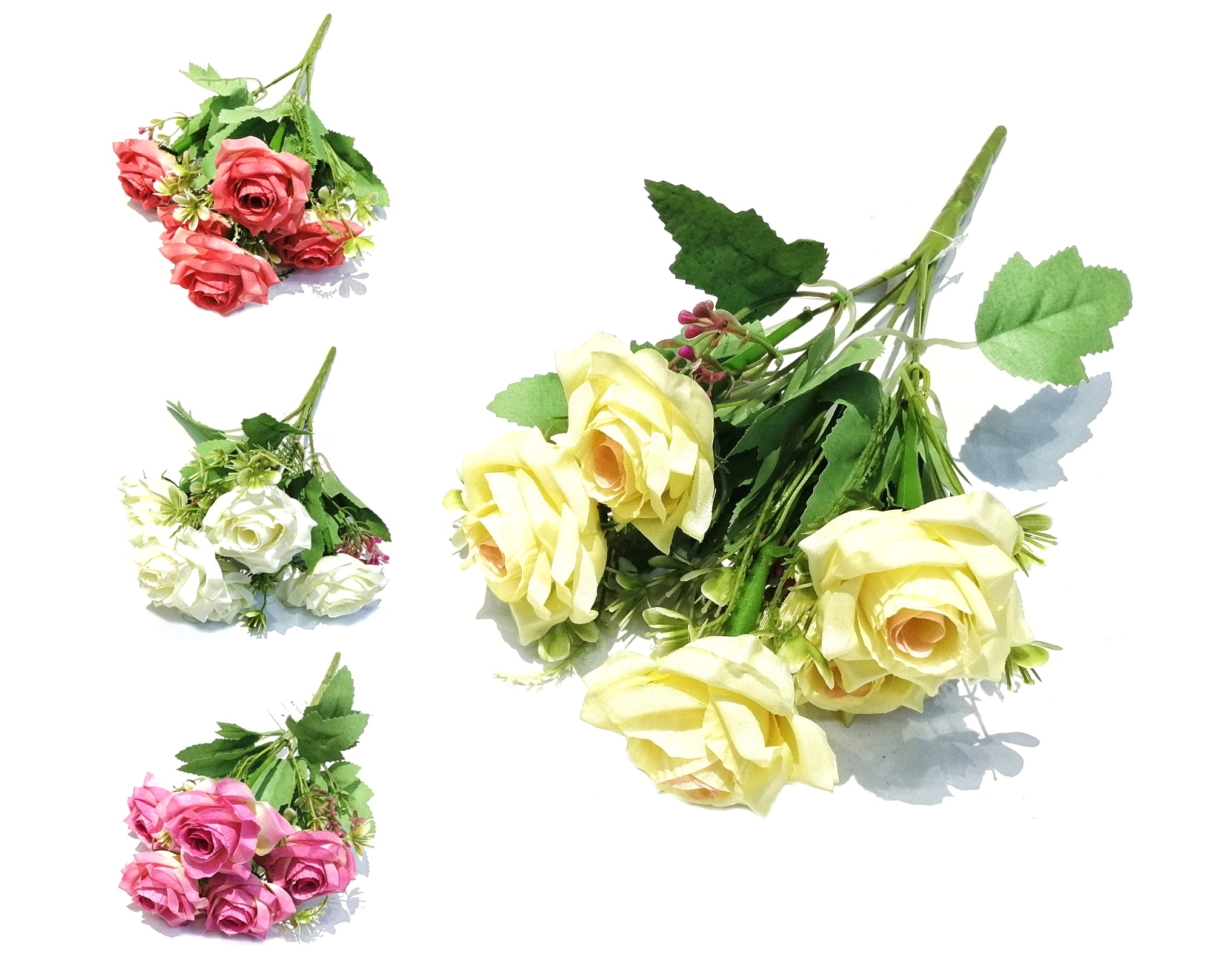 V637-AFL31797-202508251620-00 bulk 36 Artificial Rose Bunch Assort 32cm - Image 1