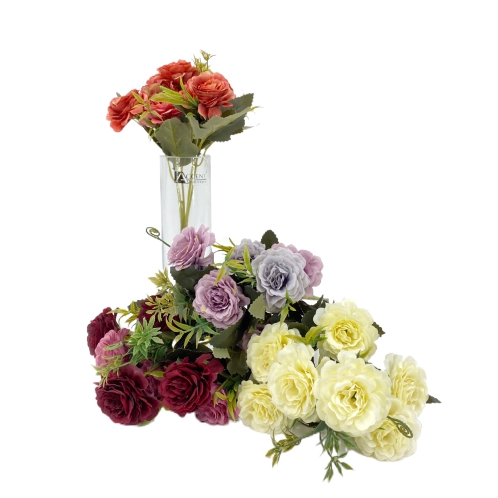 V637-AFL32425-202508251630-00 bulk 36 Artificial Roses 8 Heads Assort 28cm - Image 1