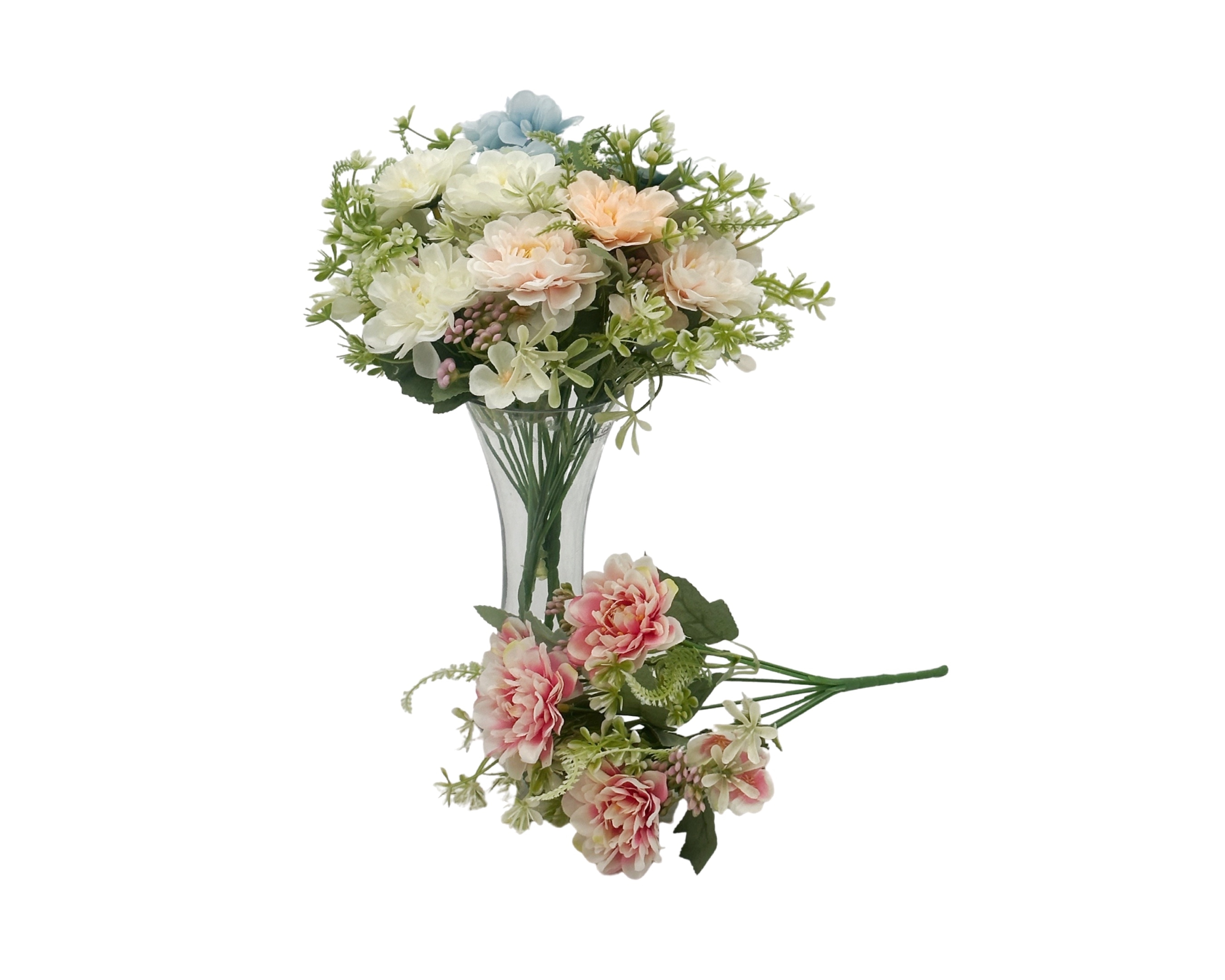 V637-AFL35148-202508251645-00 bulk 24 Artificail Ranunculus 7 Branches 4 Assorted 10x31cm - Image 1