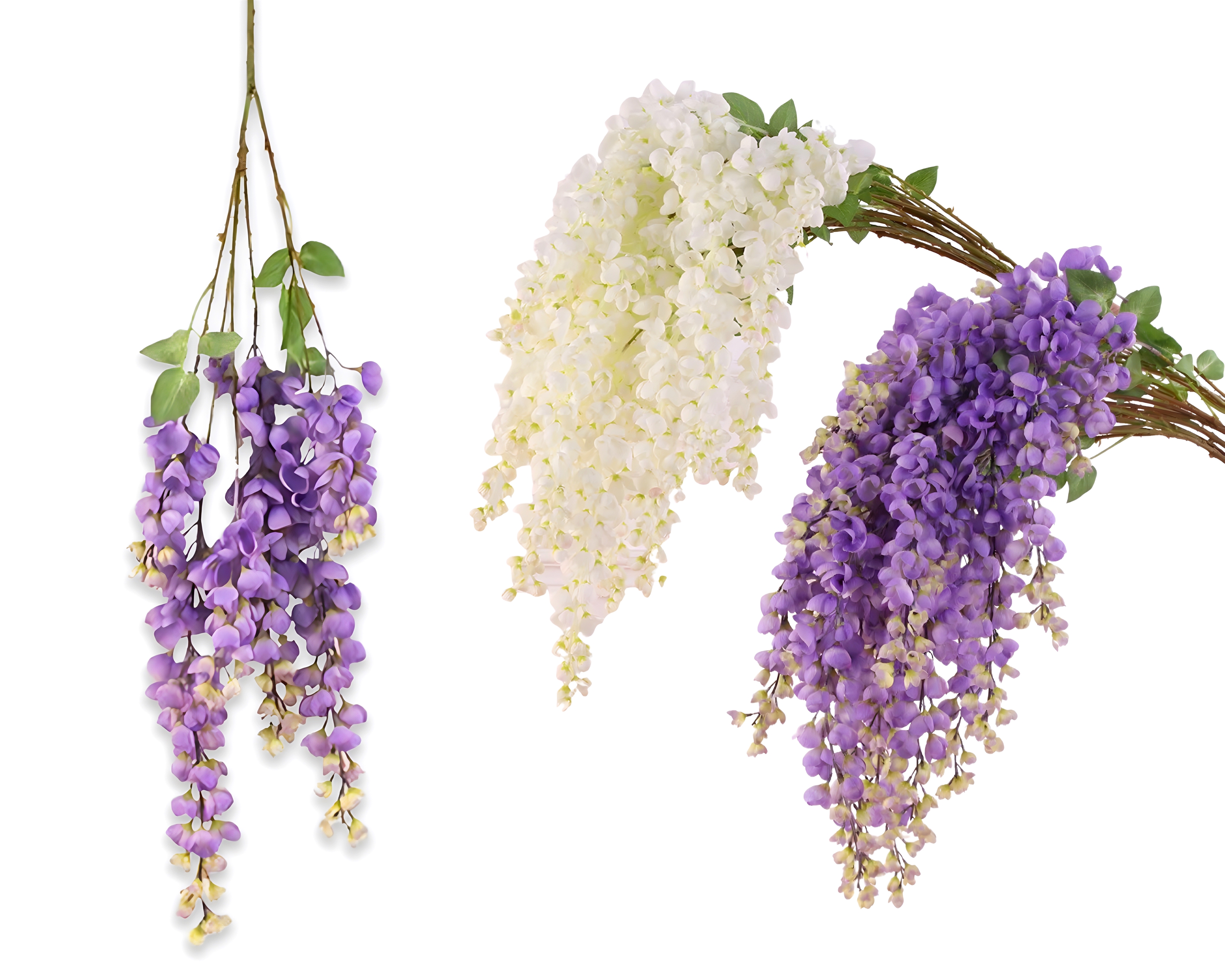V637-AFL35168-202508251653-00 bulk 12 Artificial Wisteria Flower 2 Assorted 25x106cm - Image 1