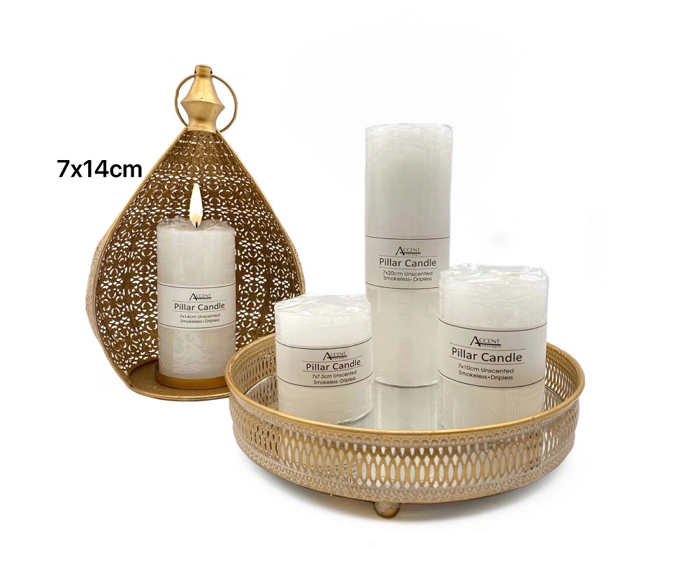 V637-CPU27239-202508251755-00 bulk 24 Unscented White Pillar Candle 457G 14cm - Image 1