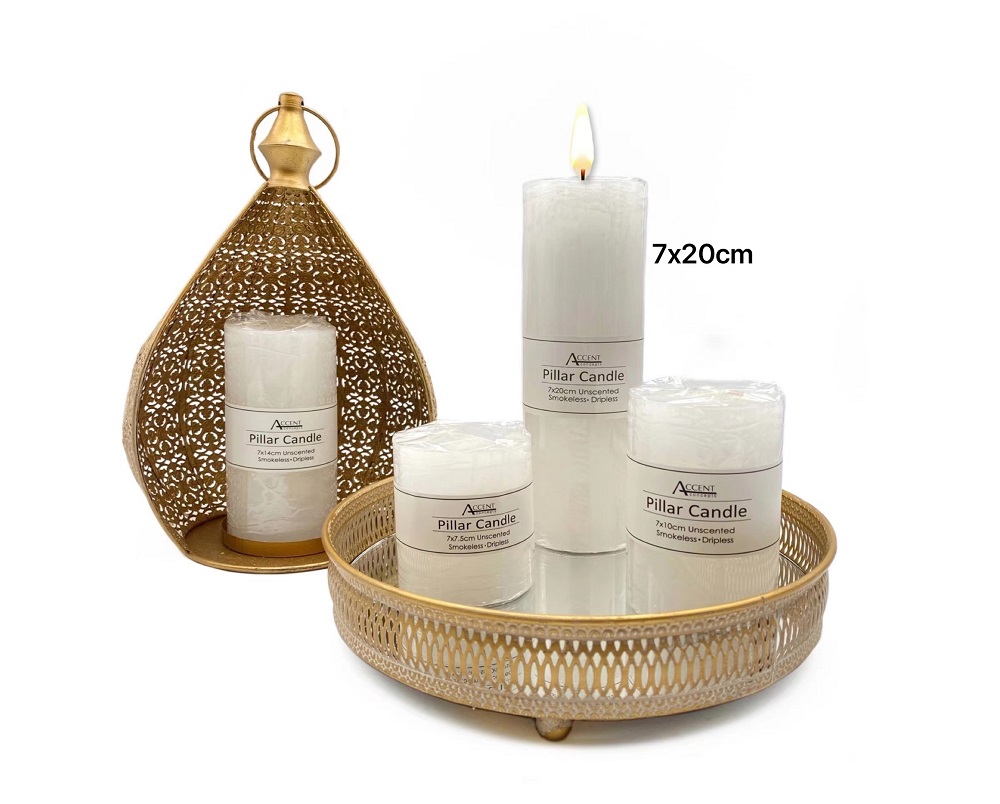 V637-CPU27240-202508251755-00 bulk 16 Unscented White Pillar Candle 670G 20cm - Image 1