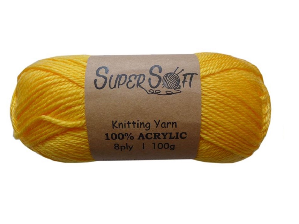 V637-CRA20845-202508251830-00 bulk 12 Super Soft Knitting Yarn Canary Yellow - Image 1