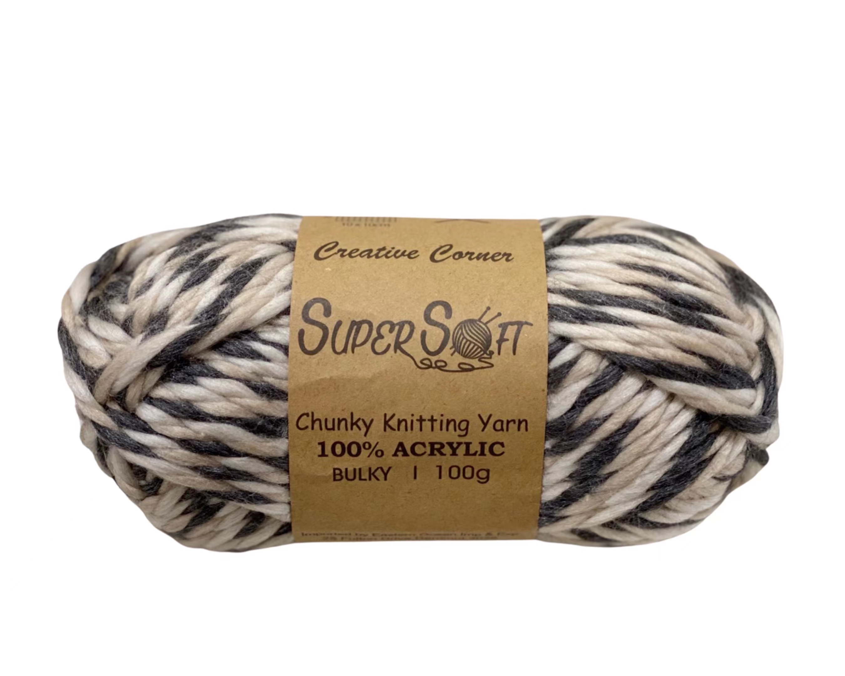 V637-CRA32329-202508251935-00 bulk 12 Grey Mix Chunky Super Soft Knitting Yarn - Image 1