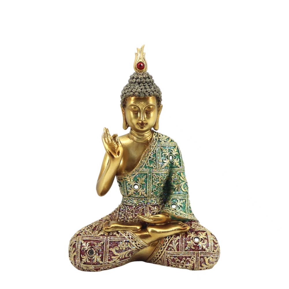 V637-DCO32683-202508251611-00 Oriental Buddha Statue 25cm - Image 1