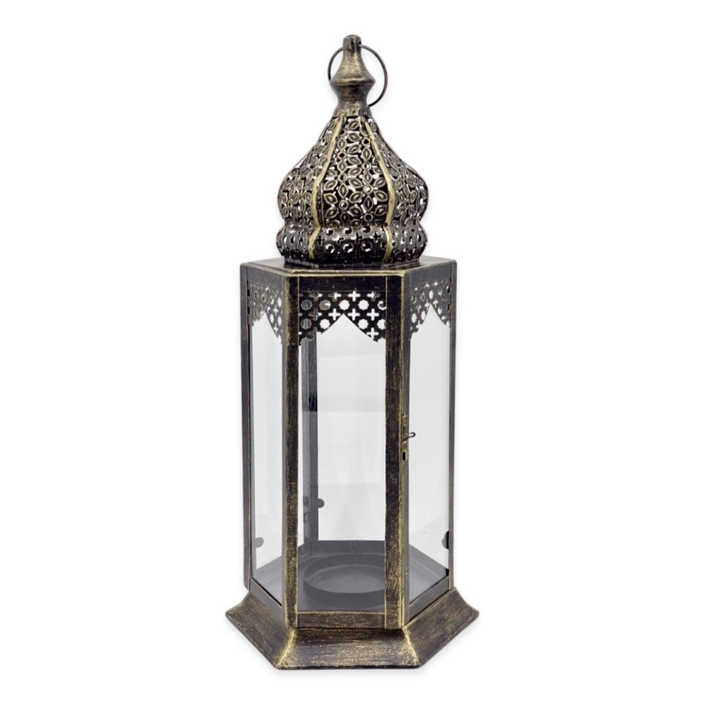 V637-DCO34068-202508251625-00 Moroccan Lantern Antique Look Metal 49cm - Image 1