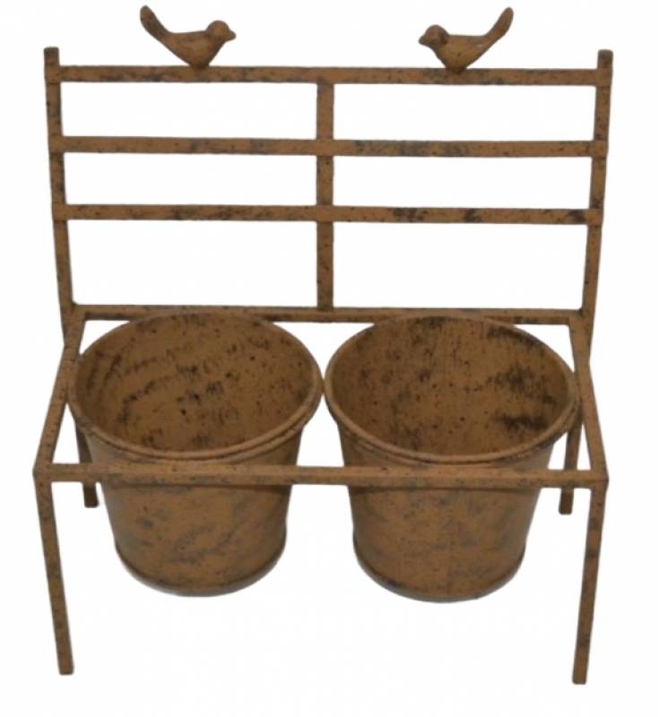 V637-E144841-202508251840-00 Creeper And Birds 2 Pots Planter 30x32cm - Image 1