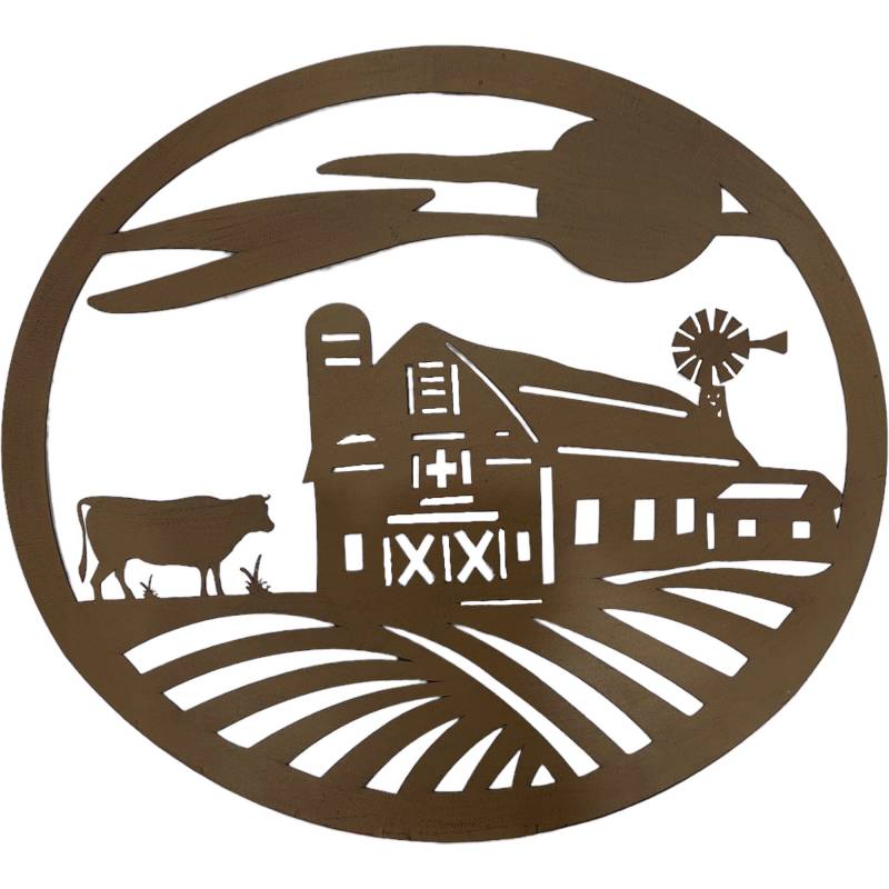 V637-E144855-202508251845-00 Barnyard Metal Wall Art 49x45cm - Image 1