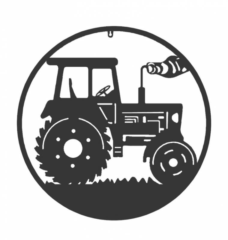 V637-E522952-202508252135-00 Tractor Farm Metal Wall Art 62cm - Image 1