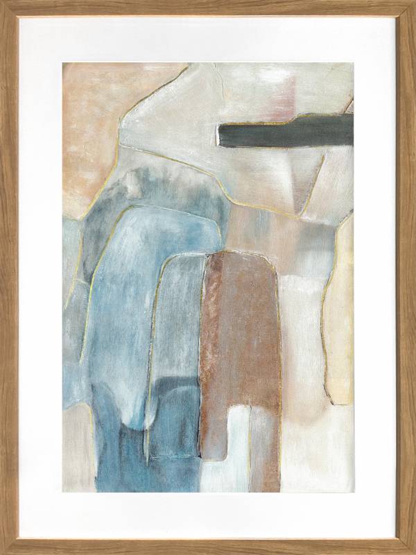 V637-E646052-202508252320-00 Flinders Abstract Artwork Framed W Glass Front 60x80cm - Image 1