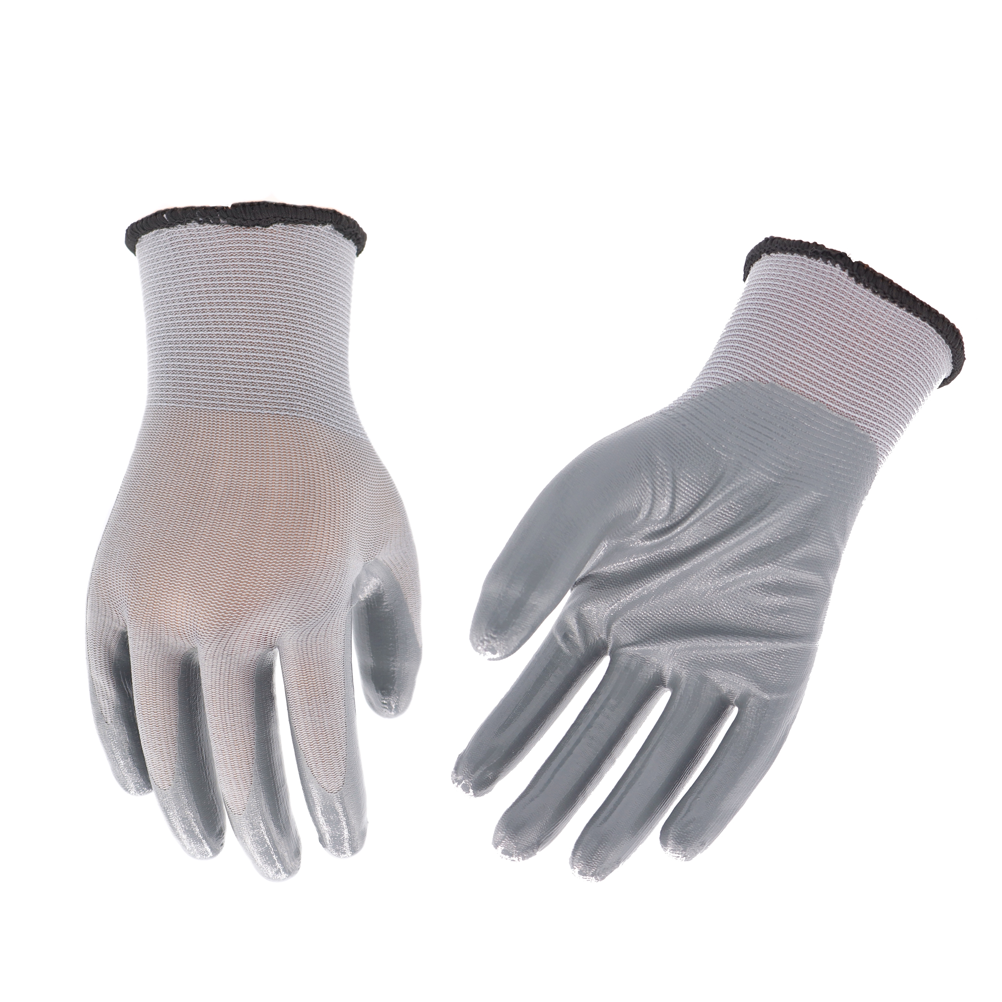 V637-GRT32793-202508252050-00 bulk 24 Grey Nitrile Garden Gloves Coated 2 Sizes Assort - Image 1