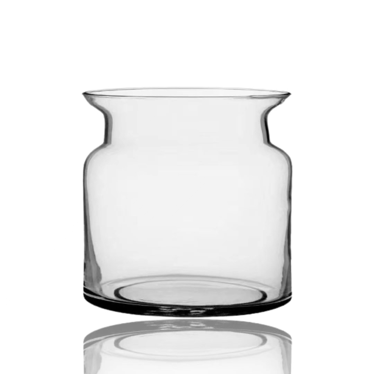 V637-GVA32799-202508252145-00 bulk 12 Glass Jar Shape Vase 15cm - Image 1