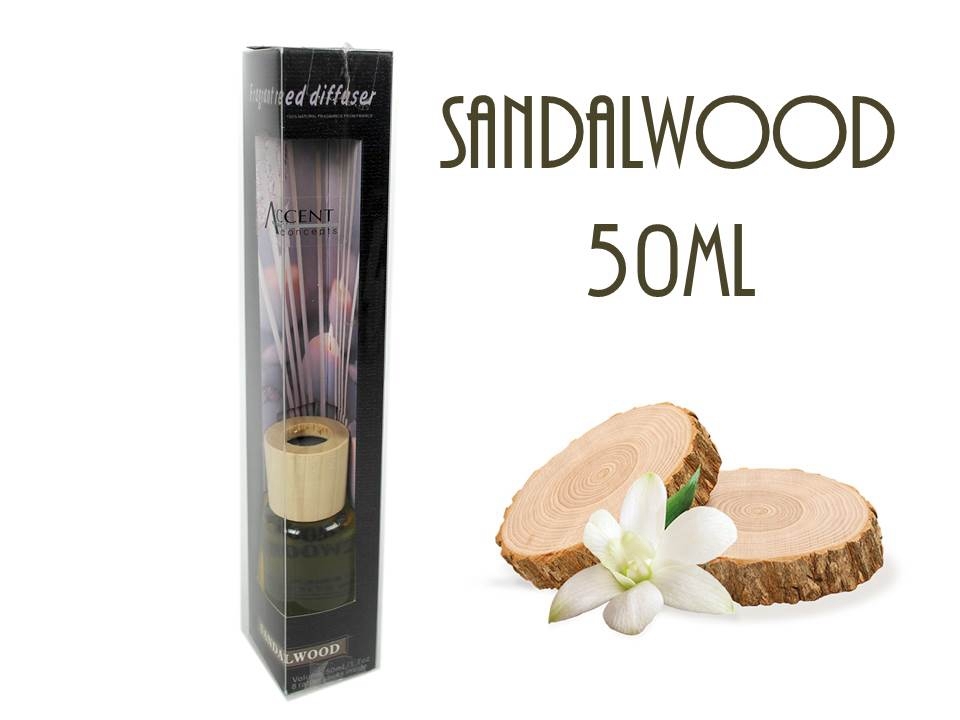 V637-INC22615-202508252215-00 bulk 24 Scented Oil Diffuser Sandalwood 50Ml 8 Rattan Sticks - Image 1