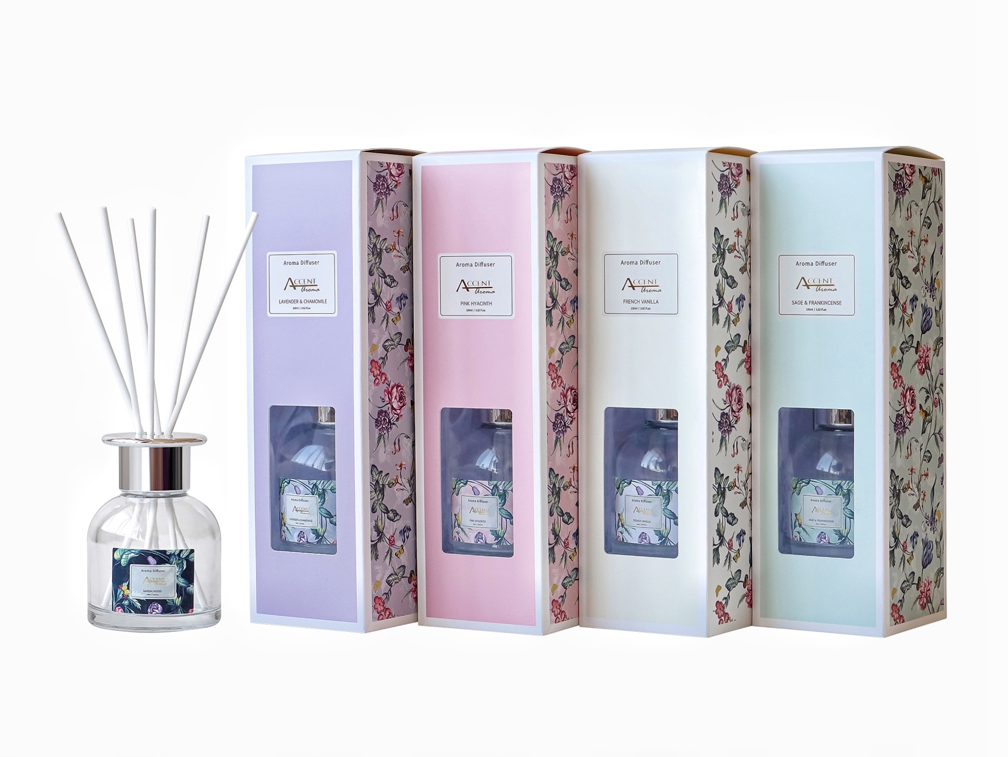 V637-INC37140-202508252235-00 bulk 24 Jardin Floral Diffuser 100ml 4 Assort - Image 1