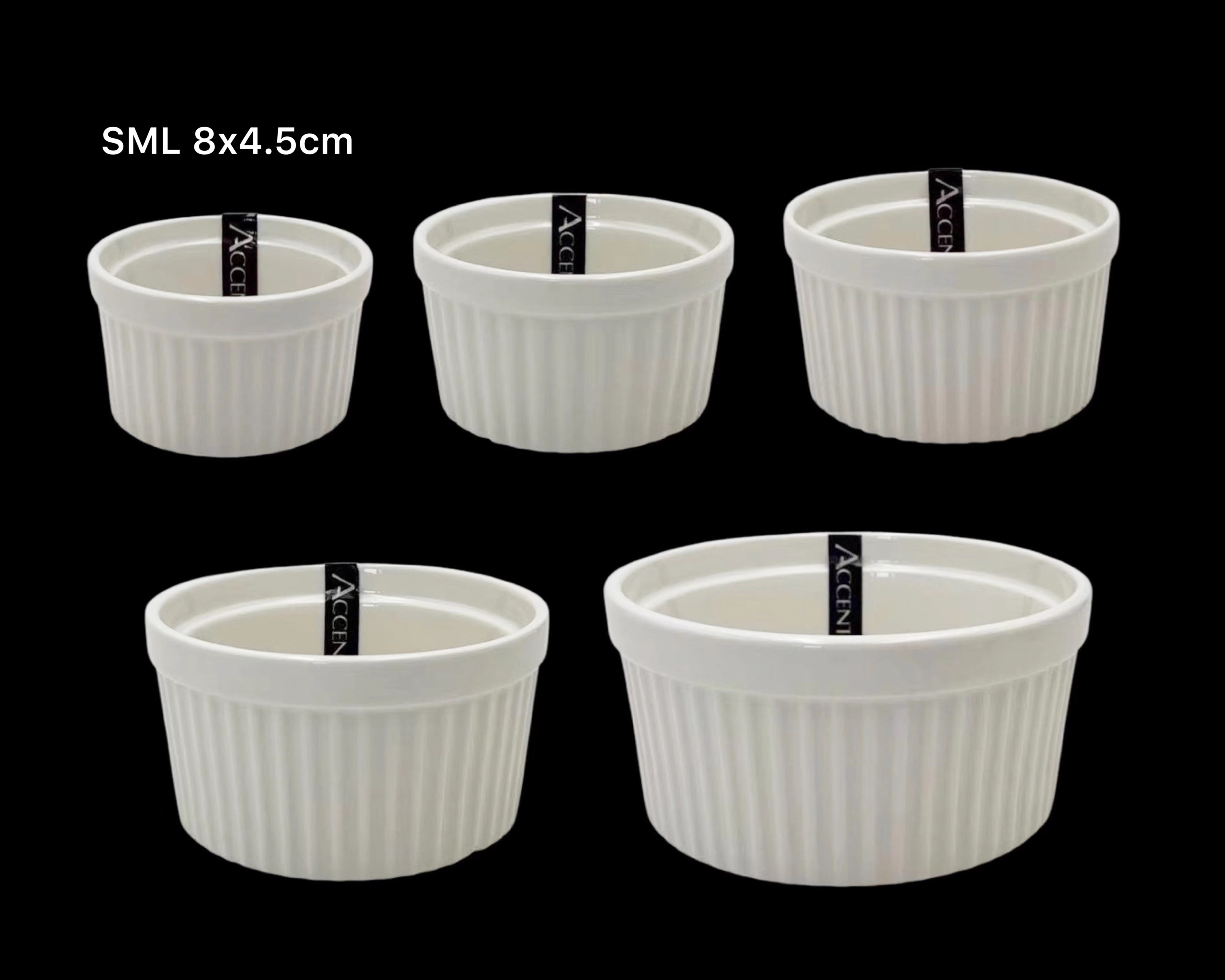 bulk 48 Small New Bone China Ramekln 8x4cm