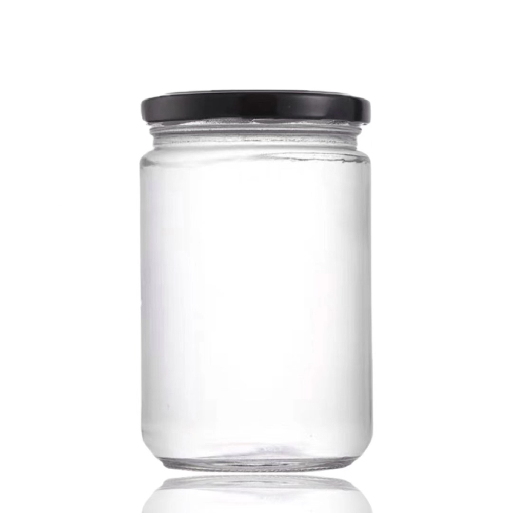 V637-KIT32951-202508252325-00 bulk 36 Glass Jar Round w Black Lid 500ml Canister 13cm - Image 1