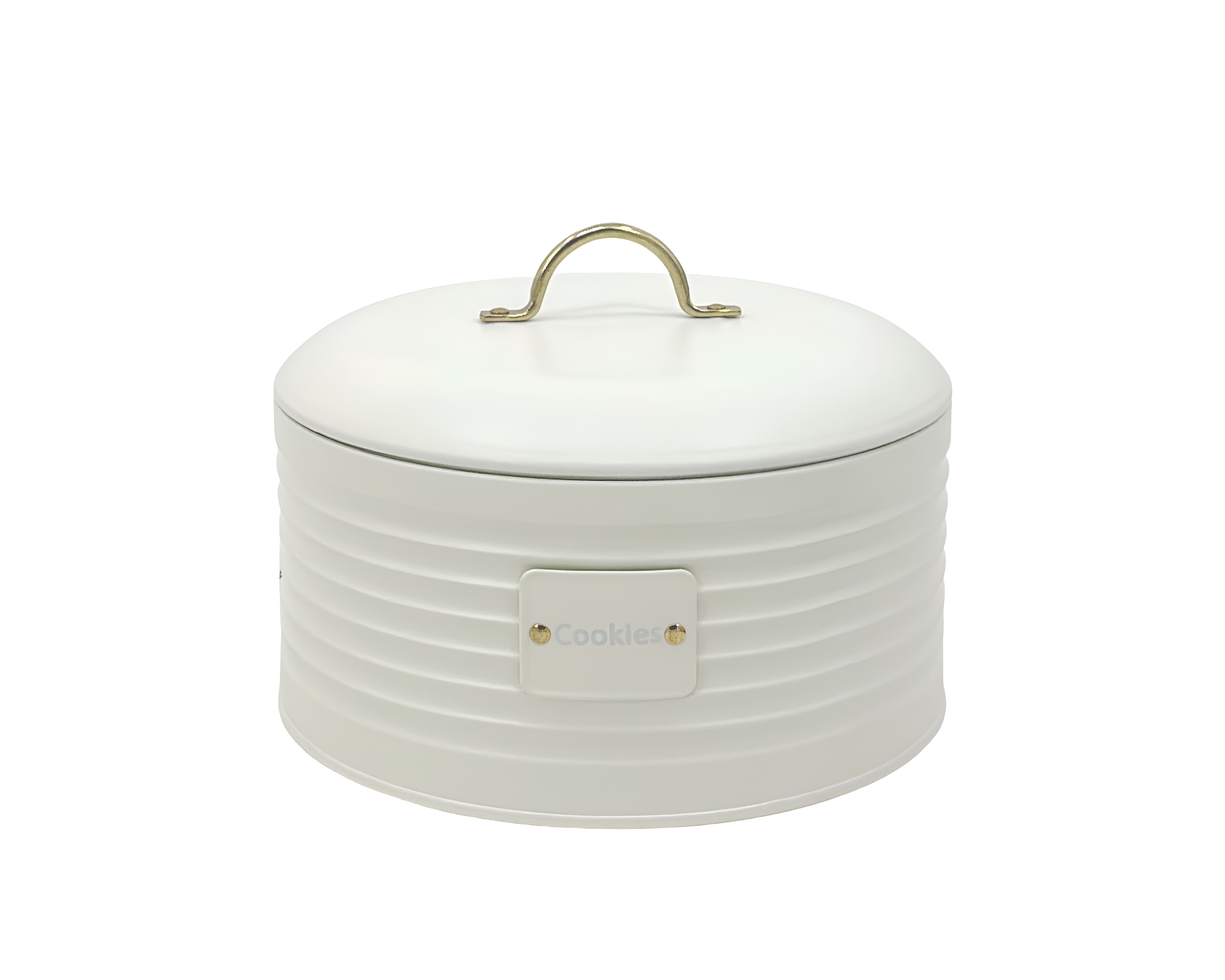 V637-KIT35005-202508252330-00 Corrugated Metal Cookie Storage Tin 21x16cm - Image 1