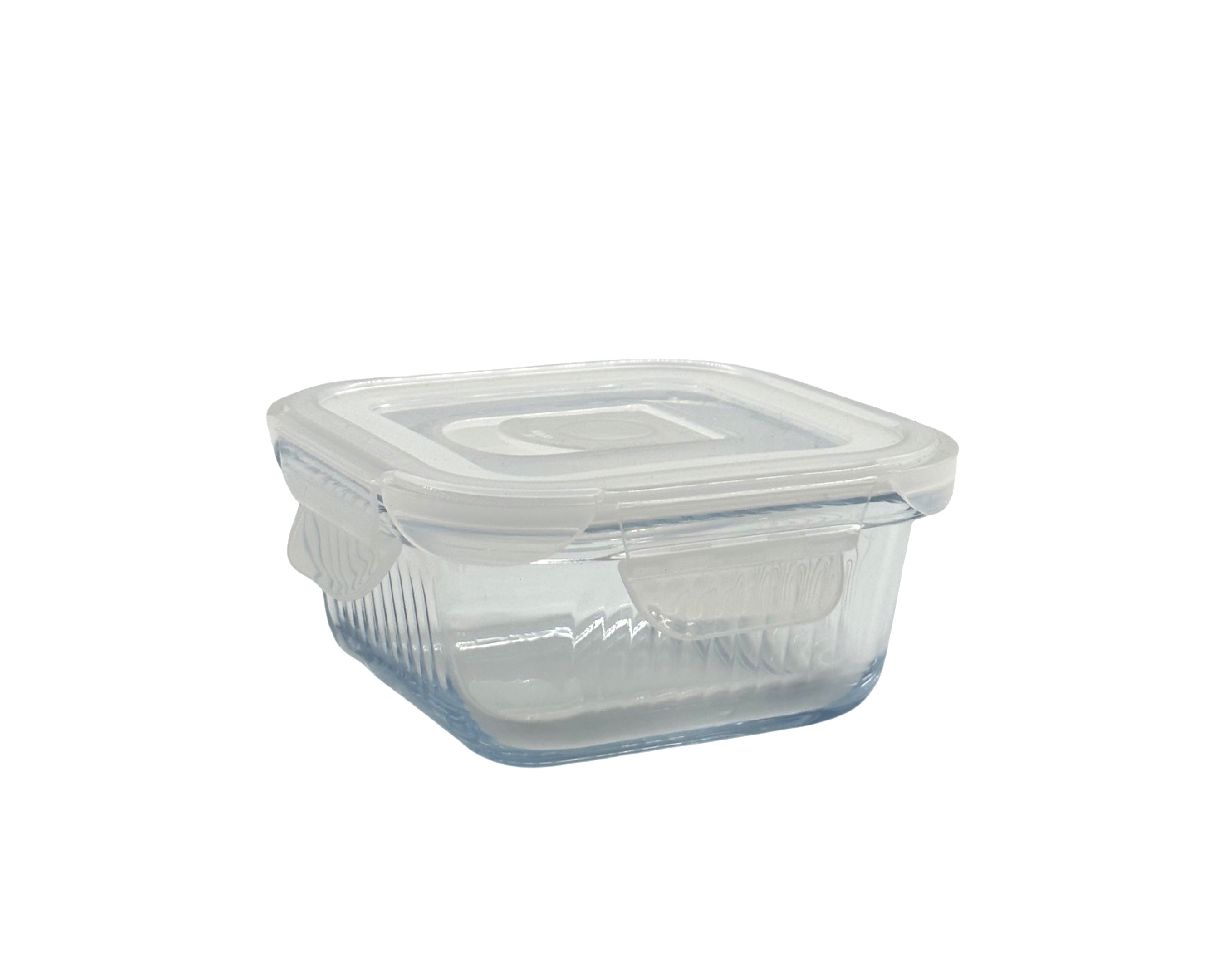 V637-KIT35269-202508252340-00 bulk 24 Borosilicate Glass Container W Lid Square 320ml 12x7cm - Image 1