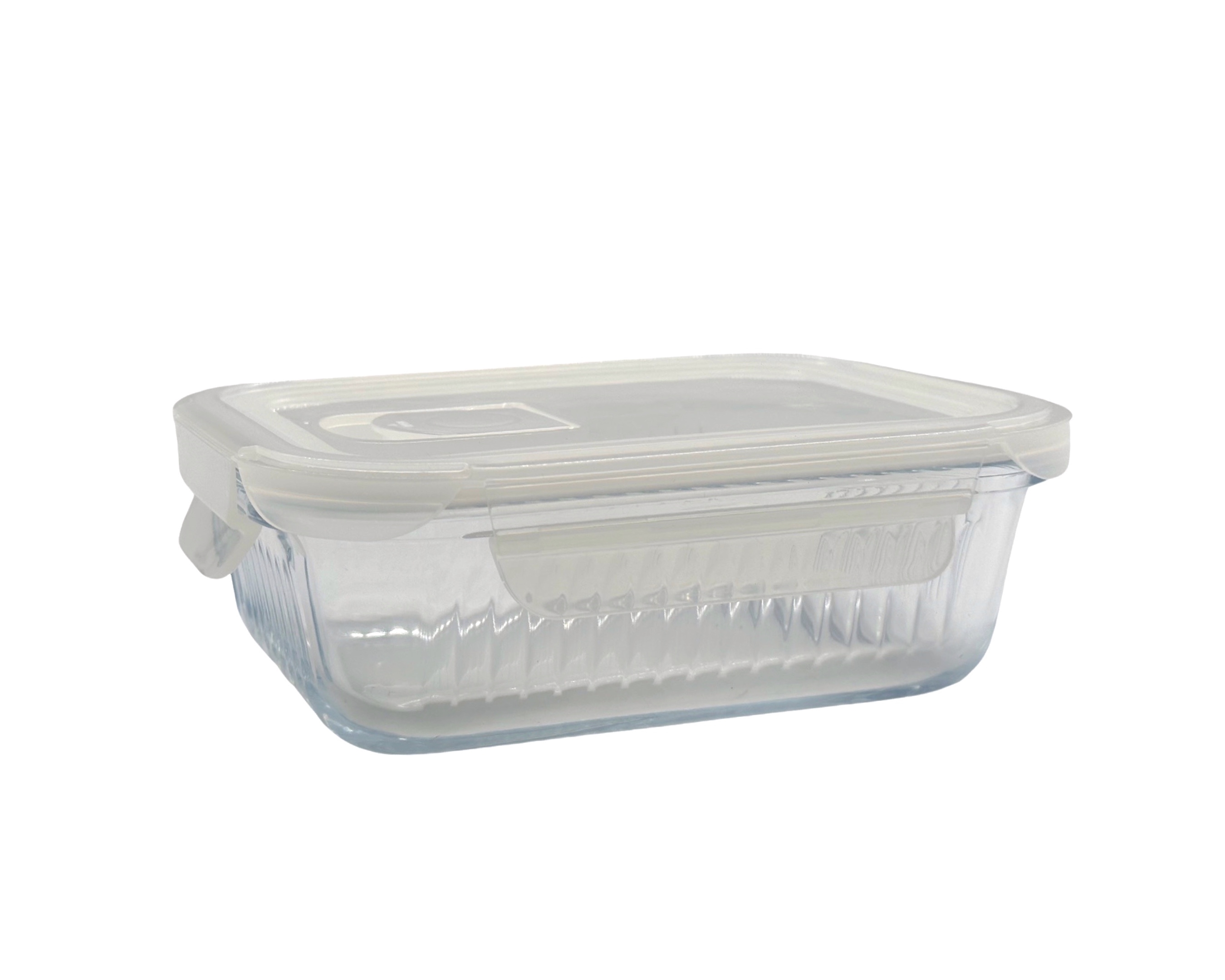 V637-KIT35273-202508252340-00 bulk 12 Borosilicate Glass Container W Lid Rect 640ml 18x7cm - Image 1