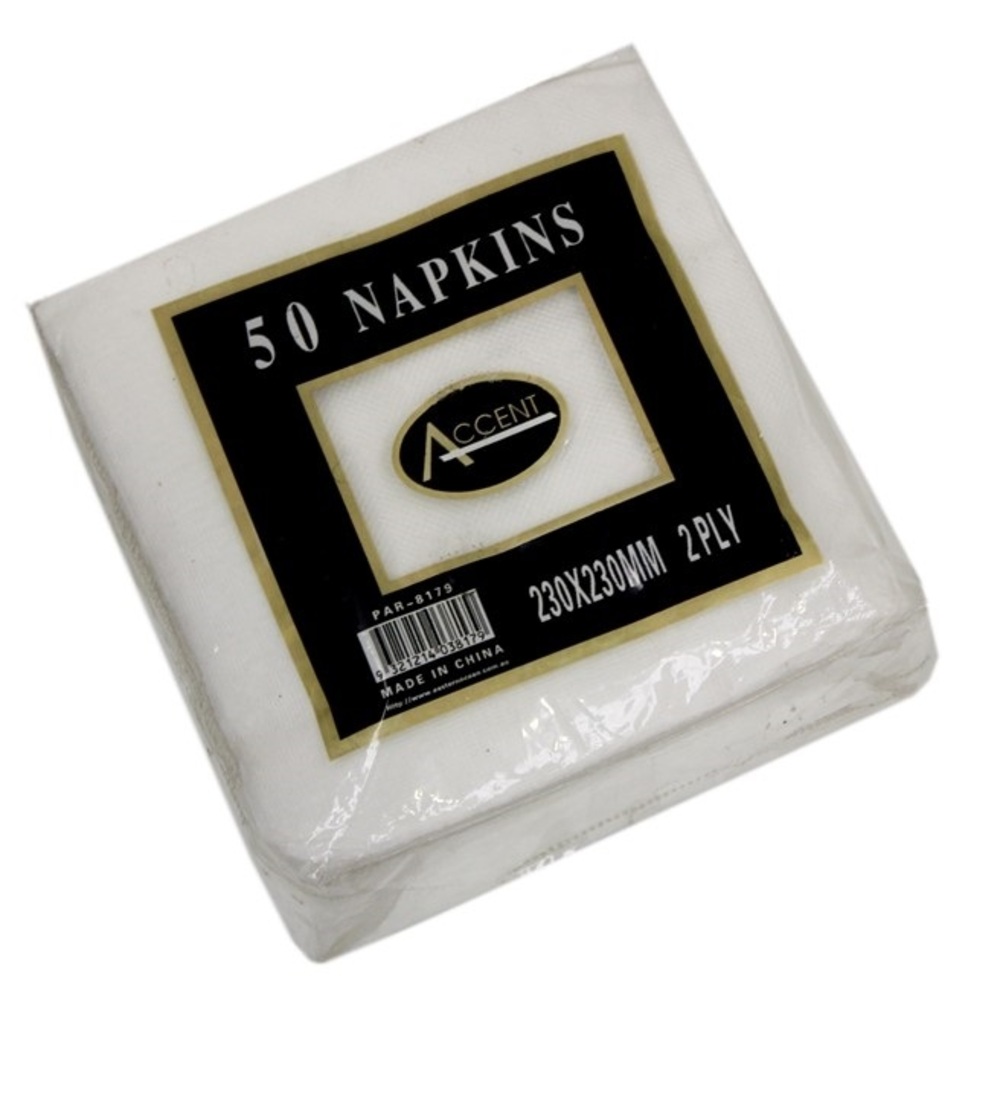 V637-PAR33039-202508252015-00 bulk 2400 White Napkin Cocktail 2ply 23cm - Image 1
