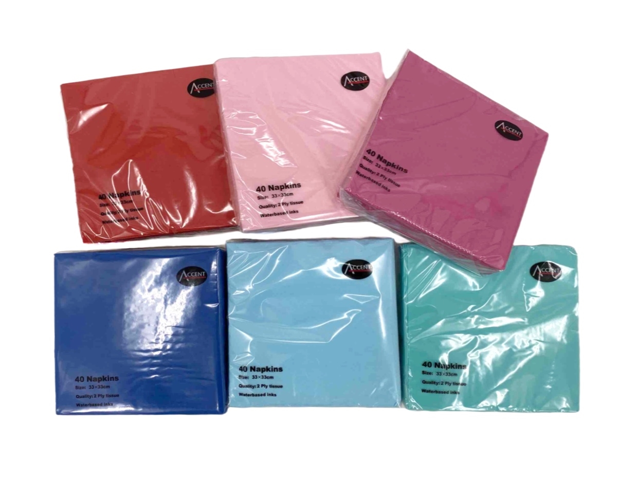 V637-PAR4900-202508252035-00 bulk 24 Coloured Napkin 2ply Assort 33cm - Image 1