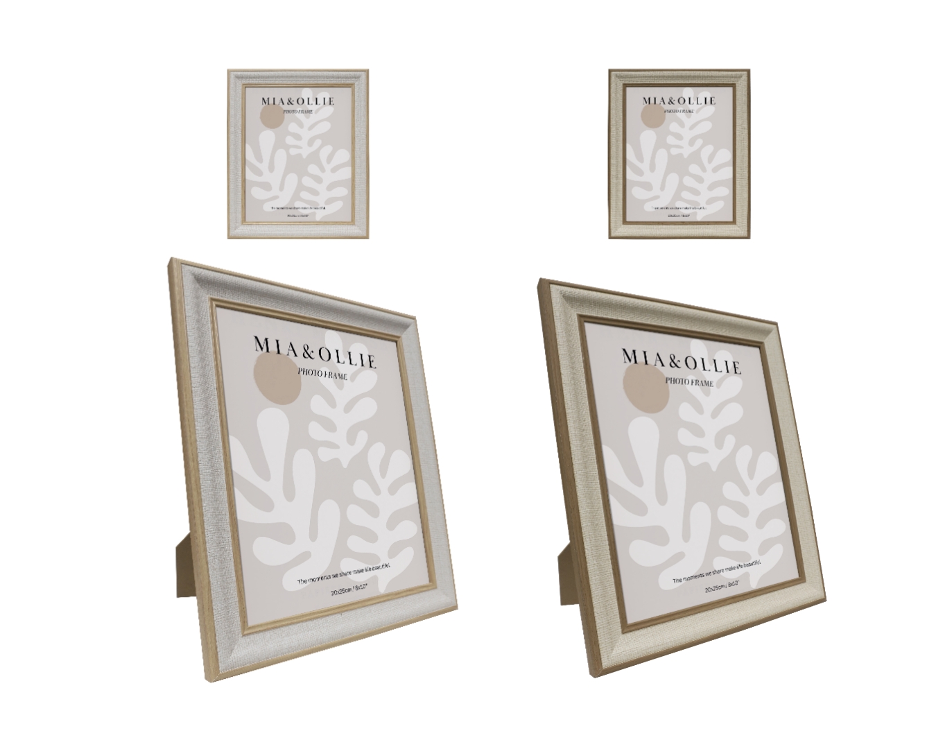 V637-PHO37324-202508252115-00 Set 2 Photo Frame Sandy '8x10in' Assort 25cm - Image 1