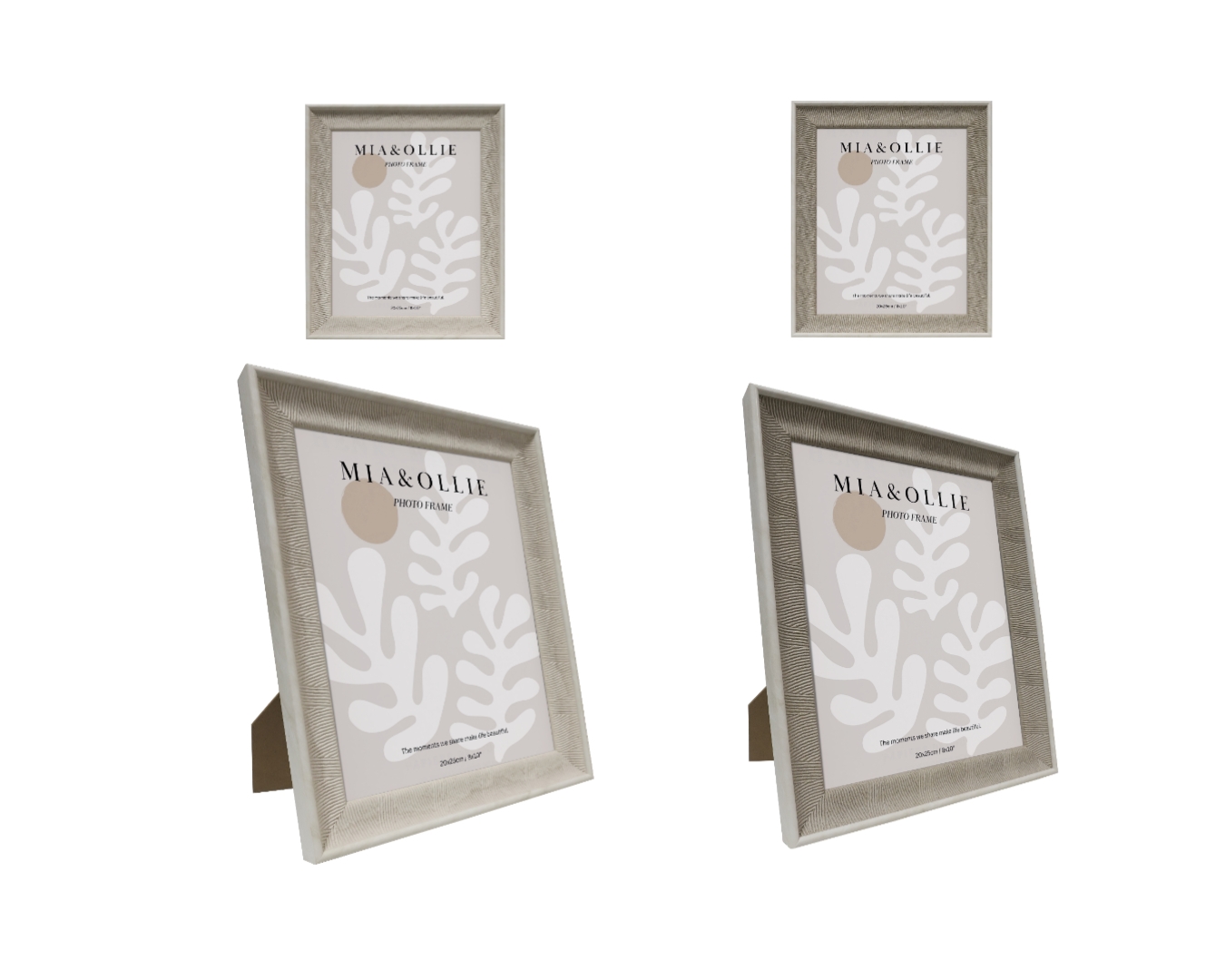 V637-PHO37328-202508252120-00 Set 2 Photo Frame Cassie '8x10in' Assort 25cm - Image 1