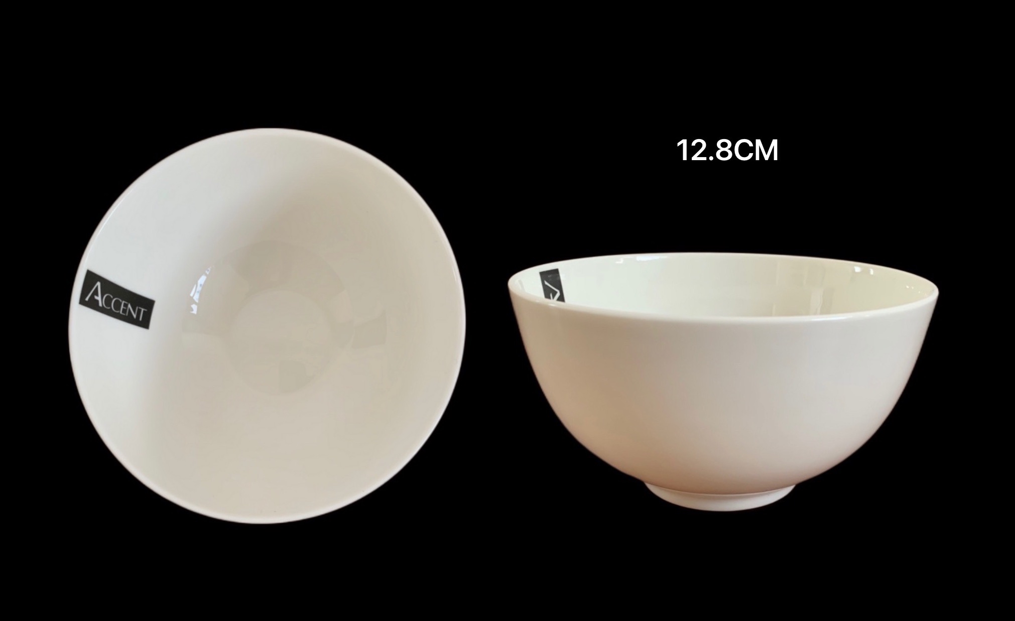 V637-TAB30927-202508260545-00 bulk 24 White Bone China Bowl 13x7cm - Image 1