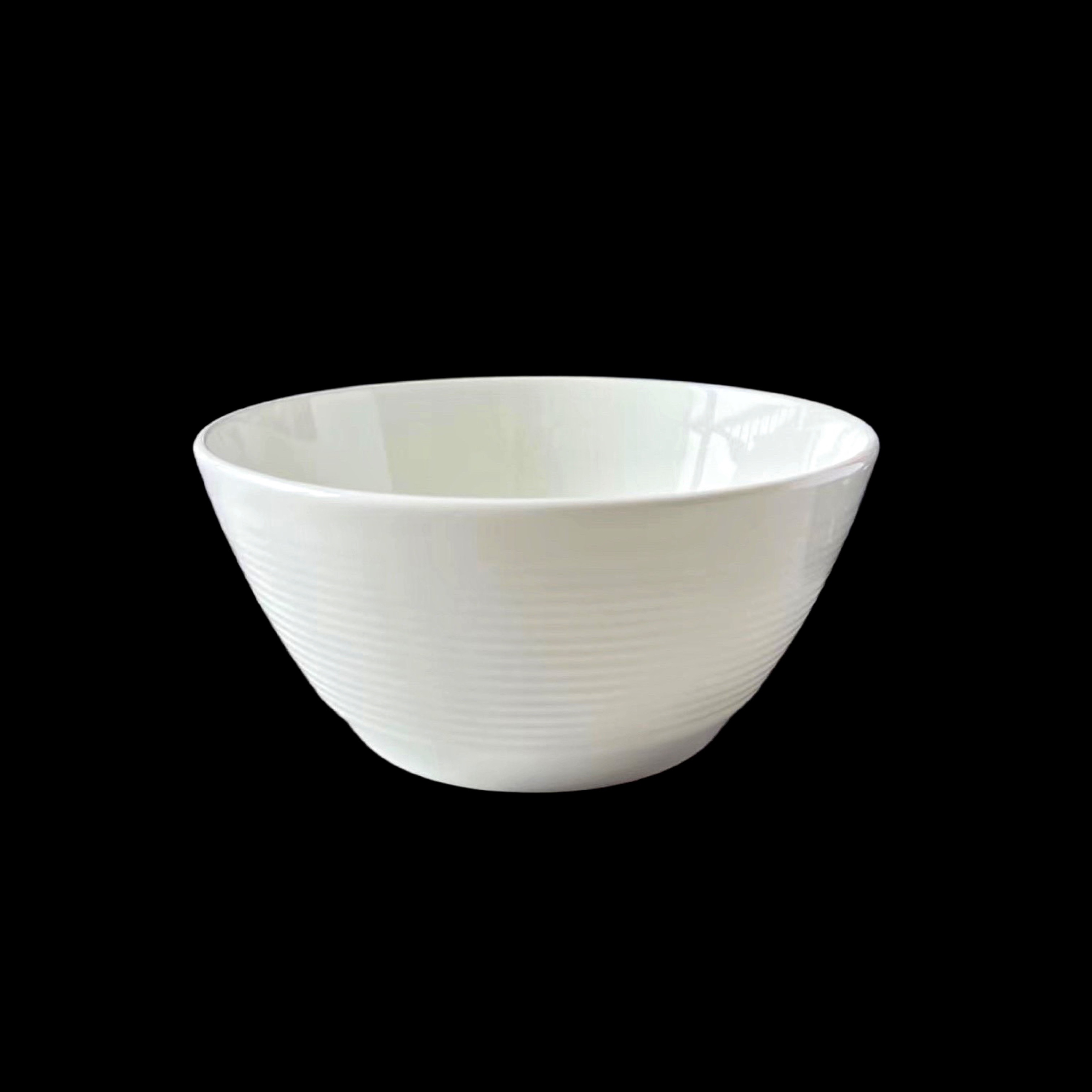 V637-TAB35956-202508260620-00 bulk 24 White Fine Bone China Embossed Bowl 13x6cm - Image 1