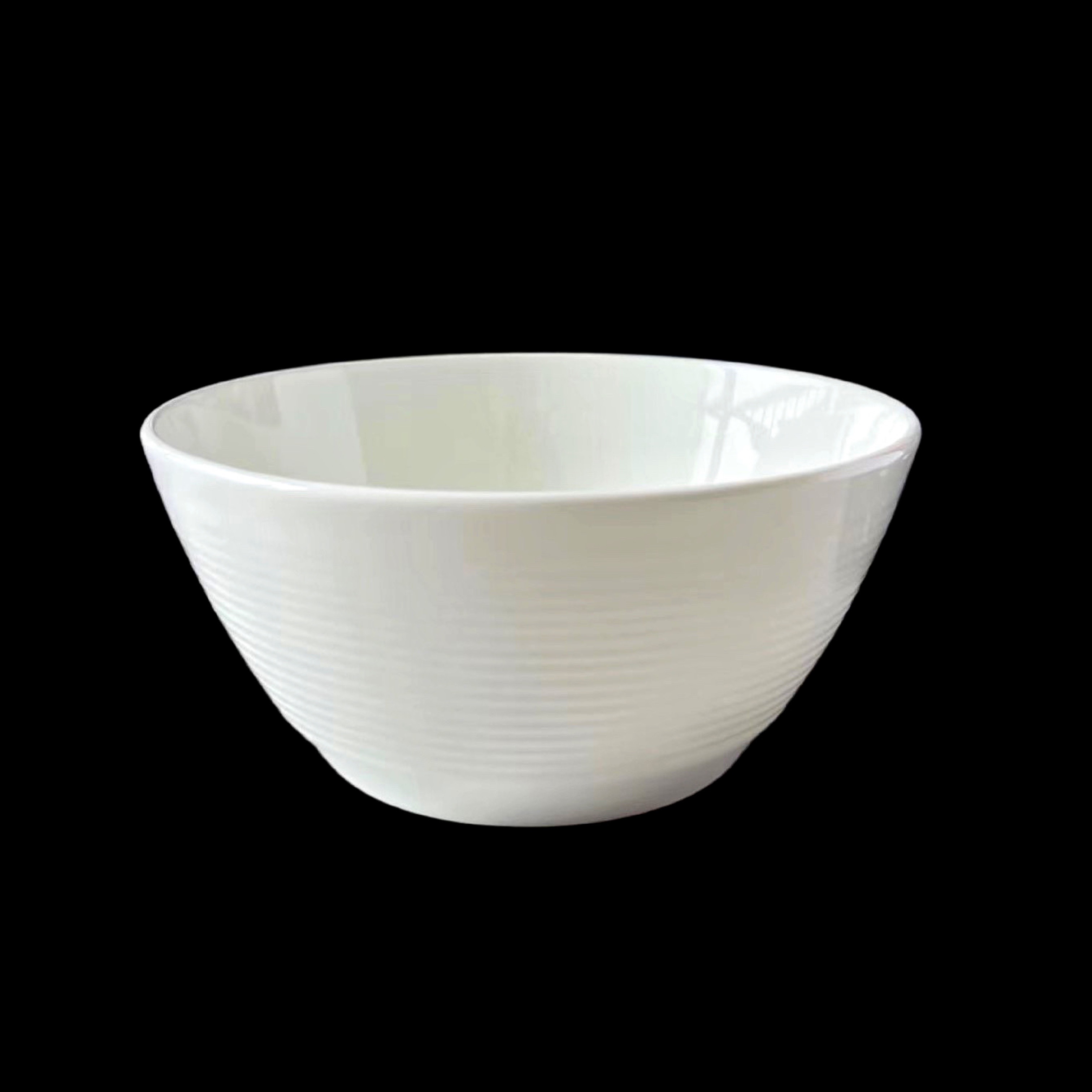 V637-TAB35957-202508260620-00 bulk 24 White Fine Bone China Embossed Bowl 16x7cm - Image 1