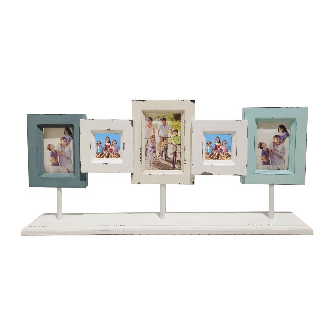 V637-WF-AH11F243-1-202508260730-00 Antique 5 Collage Standing Photo Frame 70cm - Image 1
