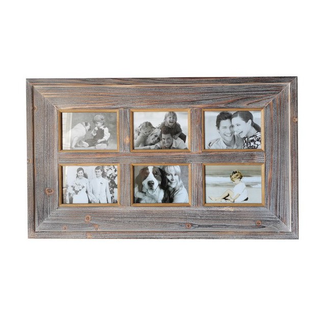 V637-WF-AHF200279-S-202508260425-00 Rustic 6 Collage Photo Frame 79cm - Image 1