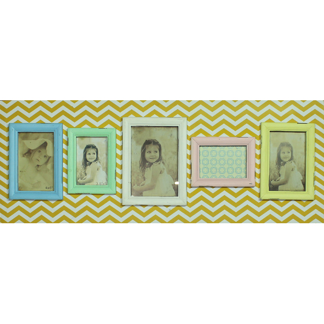 V637-WF-GA-870-YELLOW-202508260540-00 Antique 5 Opening Photo Frame 80cm - Image 1