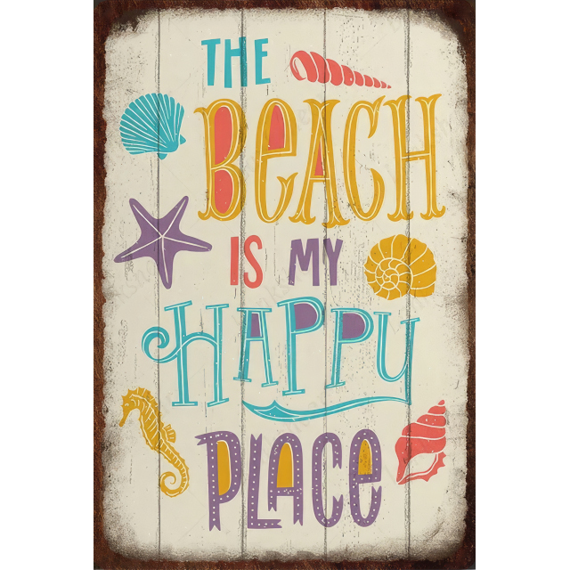V637-WF-HAPPYPLACE-202508260545-00 Happy Place Wall Art 20x30cm - Image 1