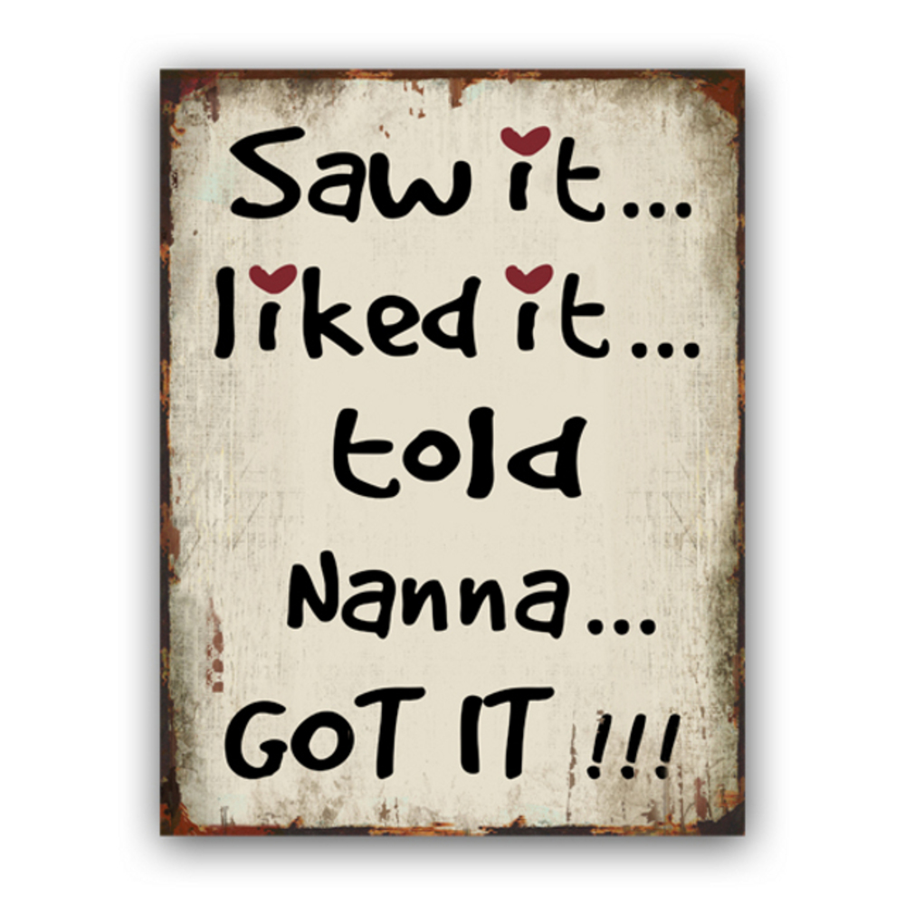 V637-WF-NANNA-202508260552-00 Nanna Got It Wall Art 30cm - Image 1