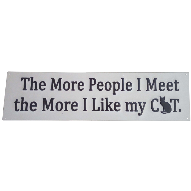 V637-WF-RAC-147-202508260615-00 I Like My Cat Metal Wall Art 53cm - Image 1