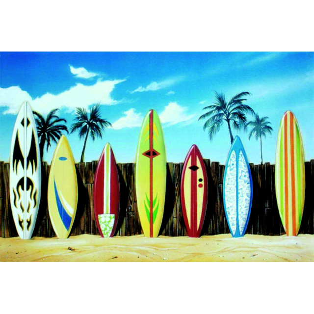 V637-WF-SURFBOARDS-202508260625-00 Surfboards Wall Art 30x20cm - Image 1