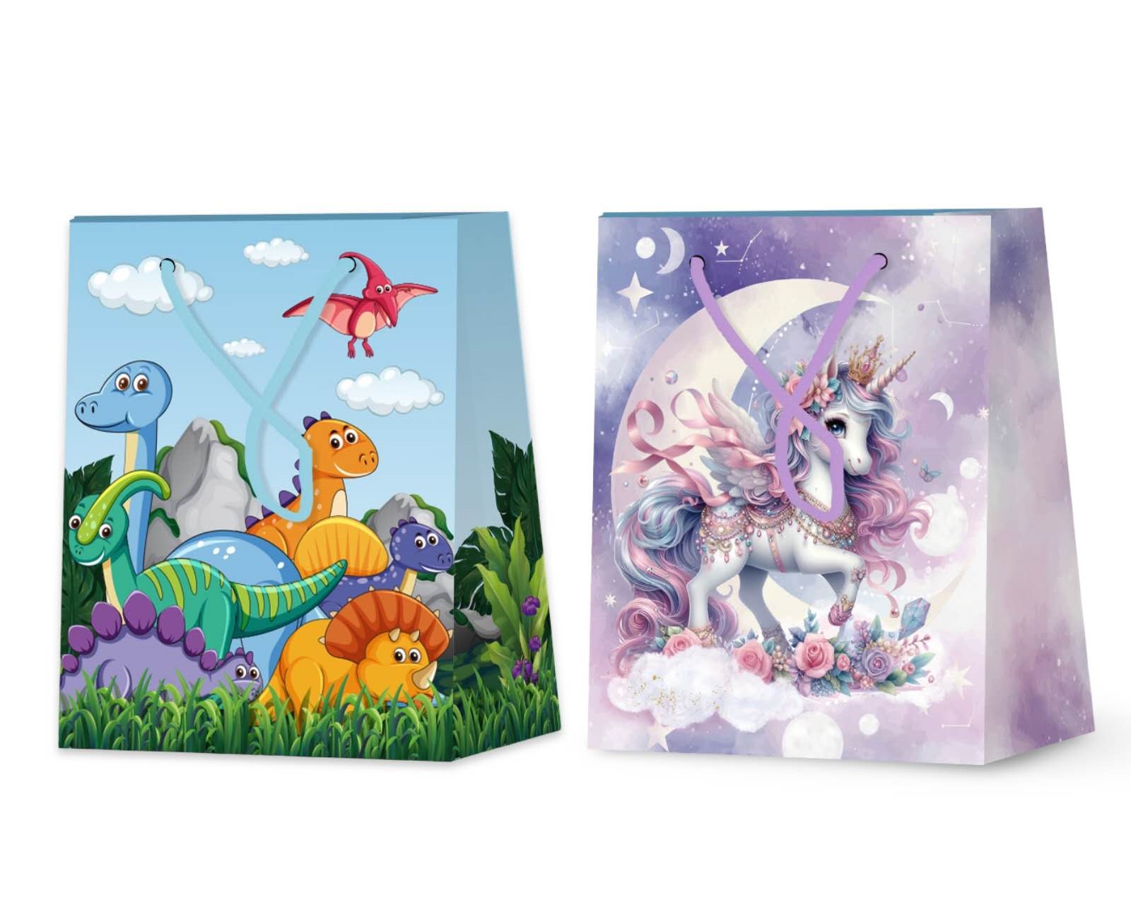 V637-WRP37051-202508260815-00 bulk 24 Jumbo Dinosaur & Unicorn Gift Bag 2 Assort 72cm - Image 1