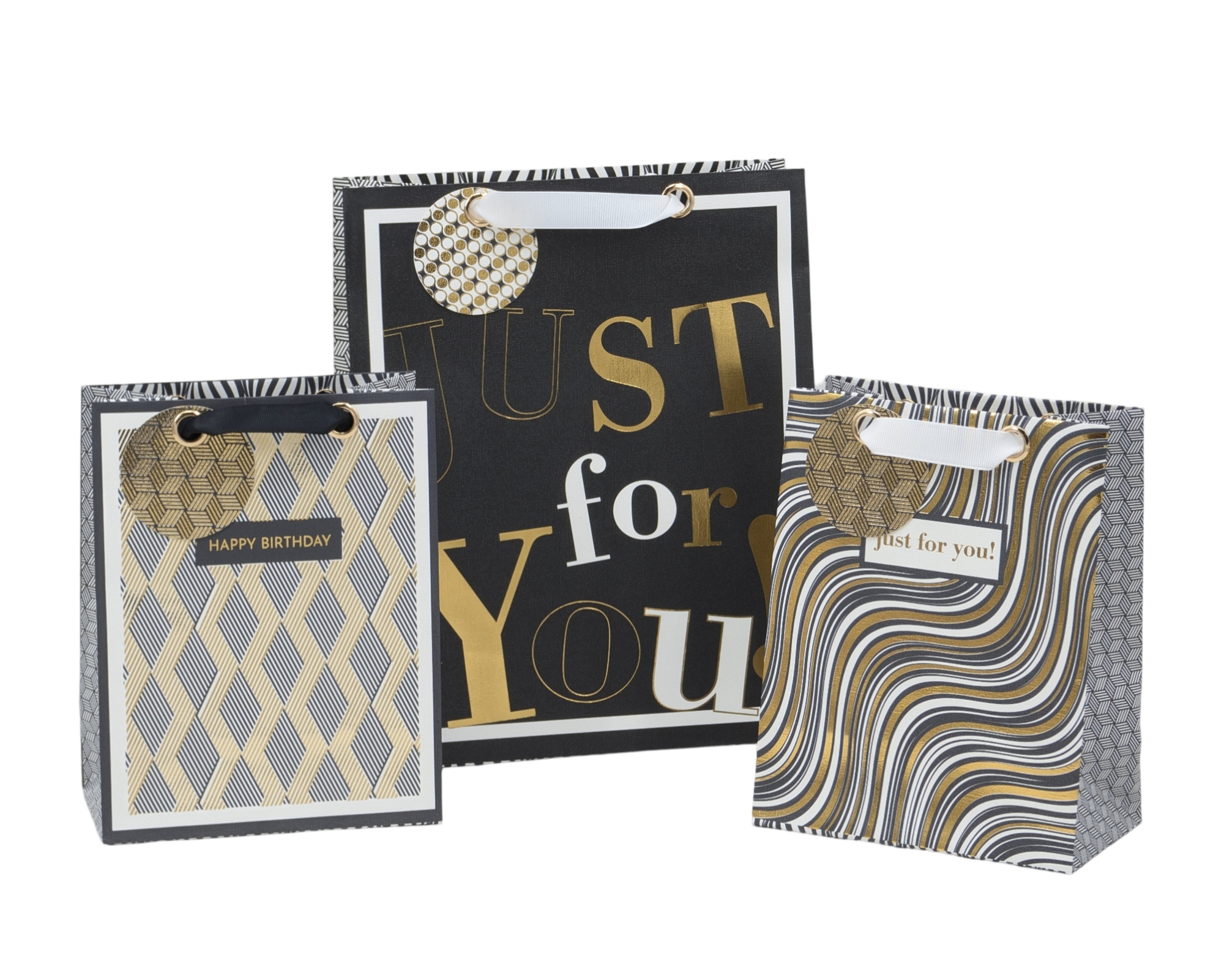 V637-WRP37378-202508260820-00 bulk 24 Xlarge Golden Glam Gift Bag Assort 42cm - Image 1