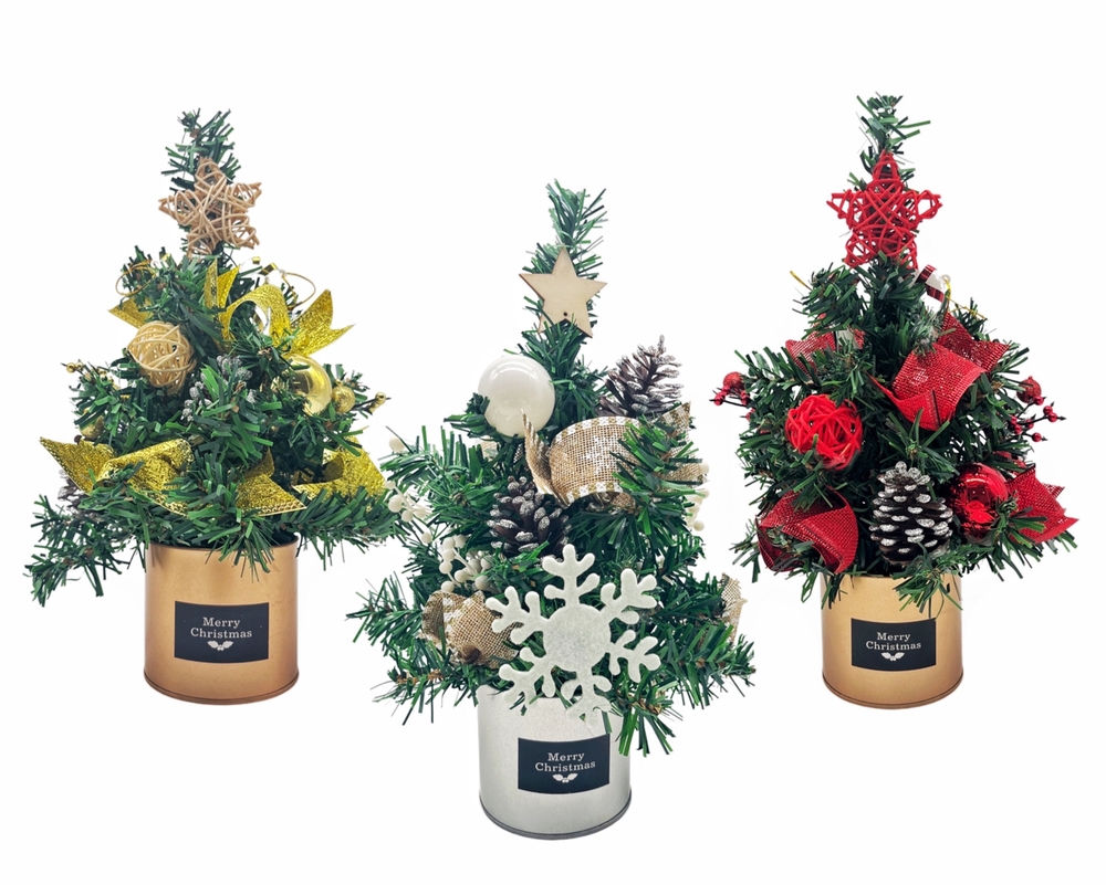 V637-XMS33001-202508260835-00 bulk 6 Decorative Xmas Tree Assort 30cm - Image 1