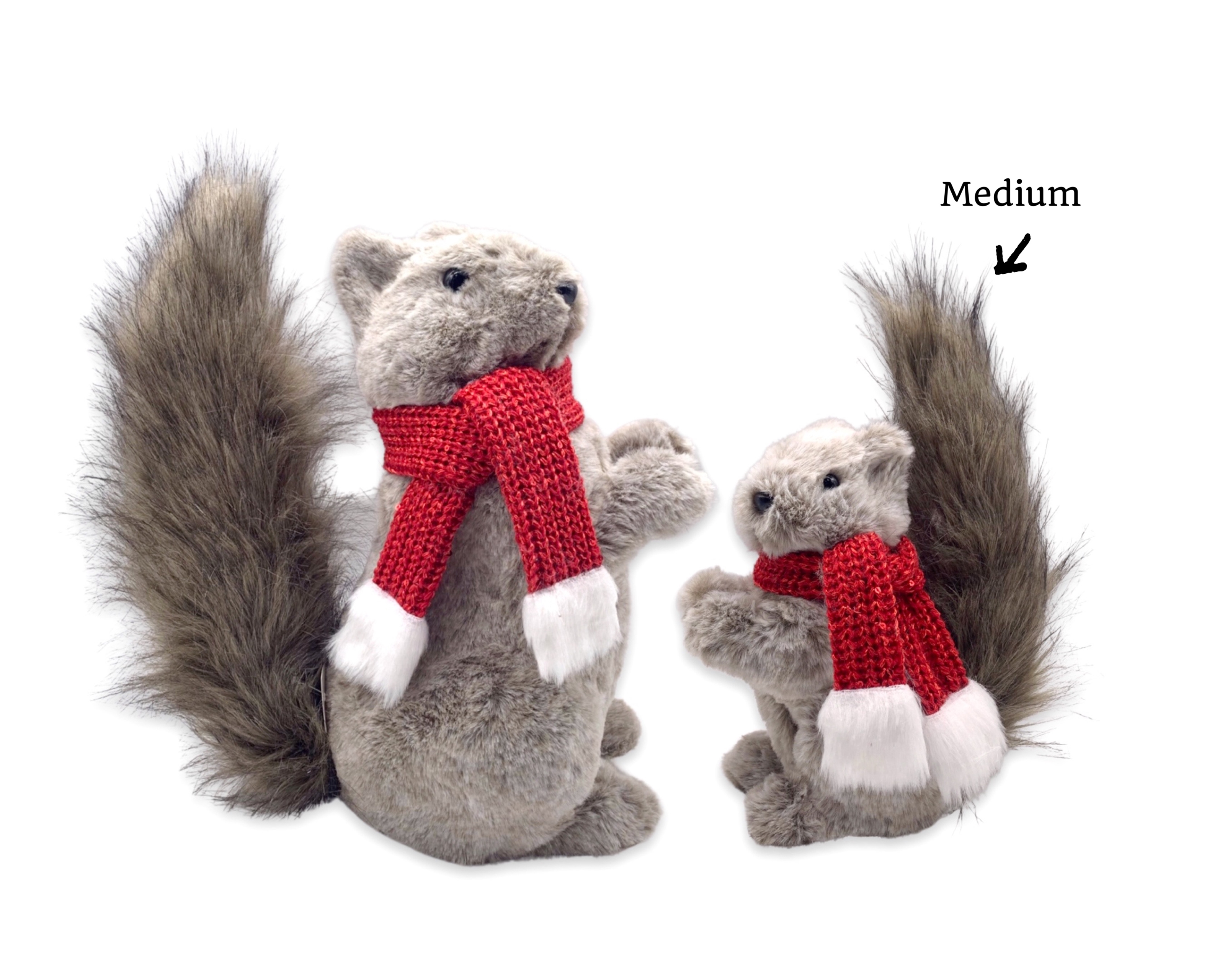 V637-XMS34620-202508260840-00 bulk 6 Xmas Rodney Squirrel w Red Scarf 23cm - Image 1
