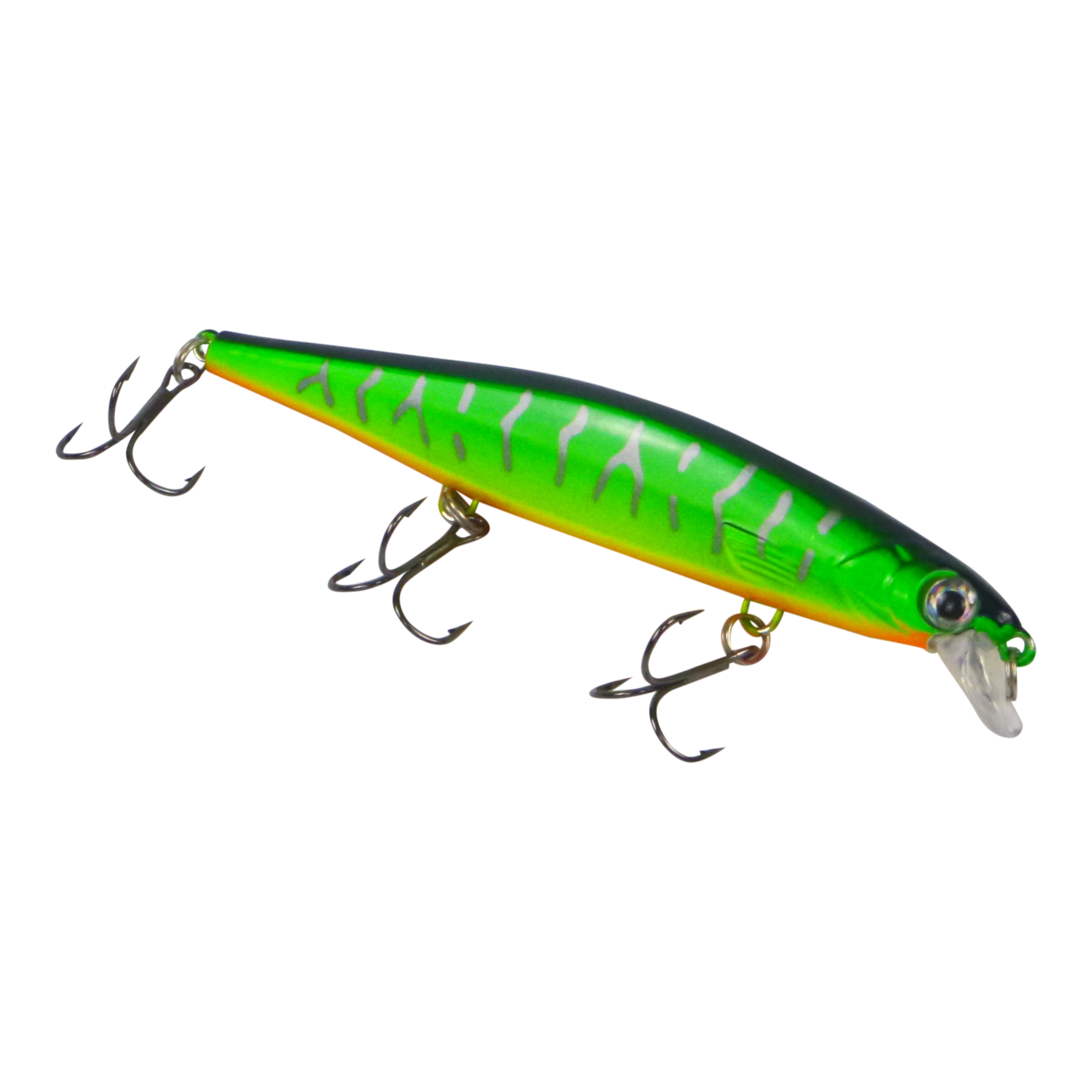 V658-93MC000320102-202507311045-00 Finesse 'Chudan' 110mm Sinking/Diving Minnow, Lime Green - Image 1