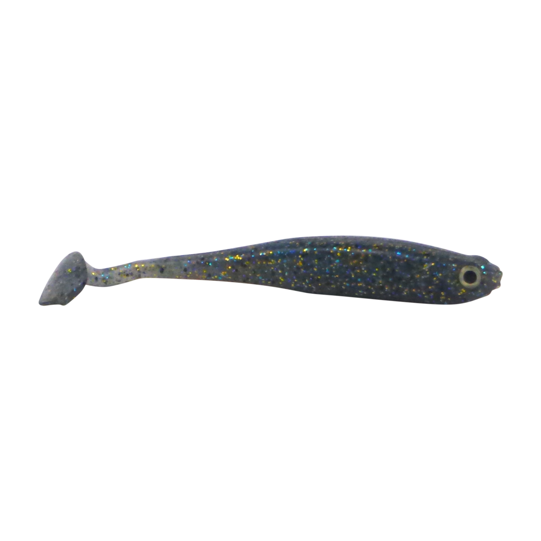 V658-93MC000350014-202507311325-00 Swimerz Soft Shad 100mm Paddle Tail lure, Blue Gold Fleck, 6 pack - Image 1