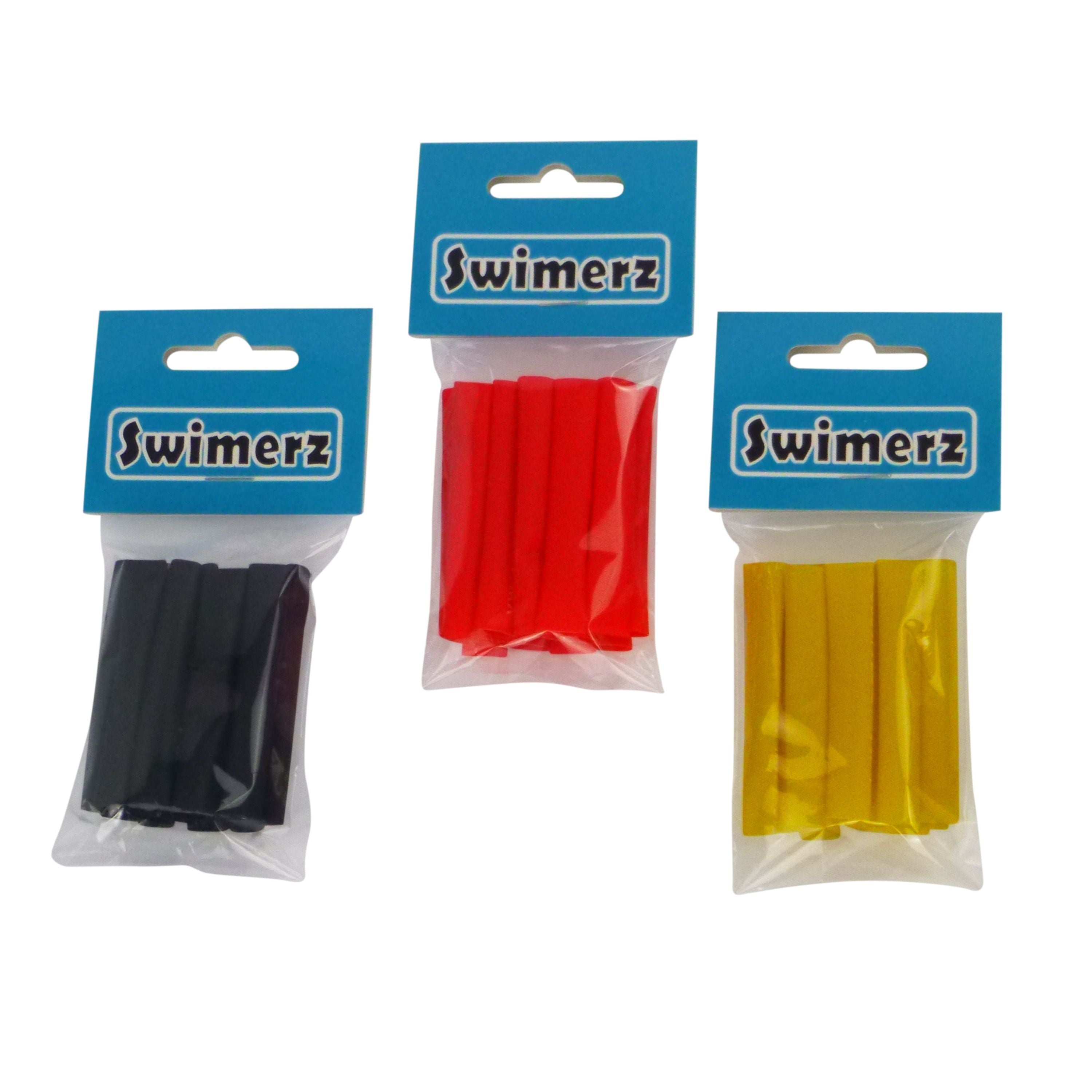 V658-93MC000400003-202507311440-00 Swimerz Assist Hook Sleeves, 6mm Shrink Tube, Black, Yellow & Red, 50mm. Qty 45. - Image 1