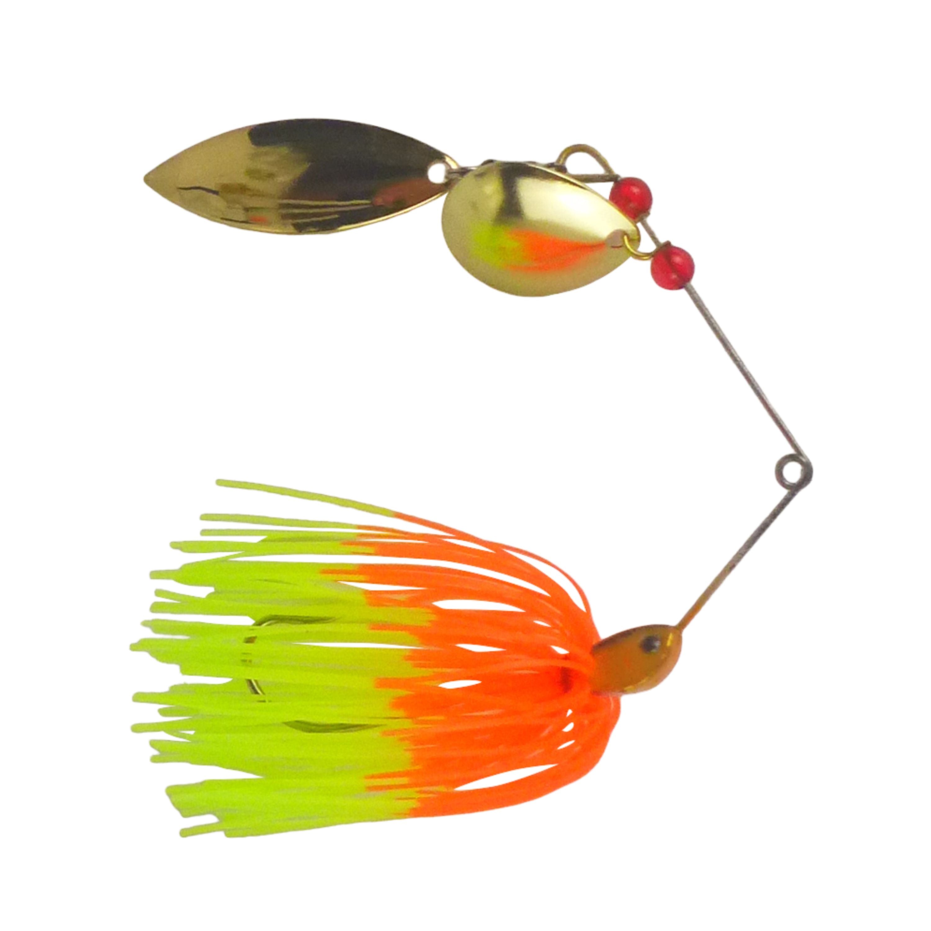 V658-93MC002200001-202507311026-00 Dekoi 15gm LS17 Closed Eye Spinnerbait, Orange Lime, Qty 2 - Image 1