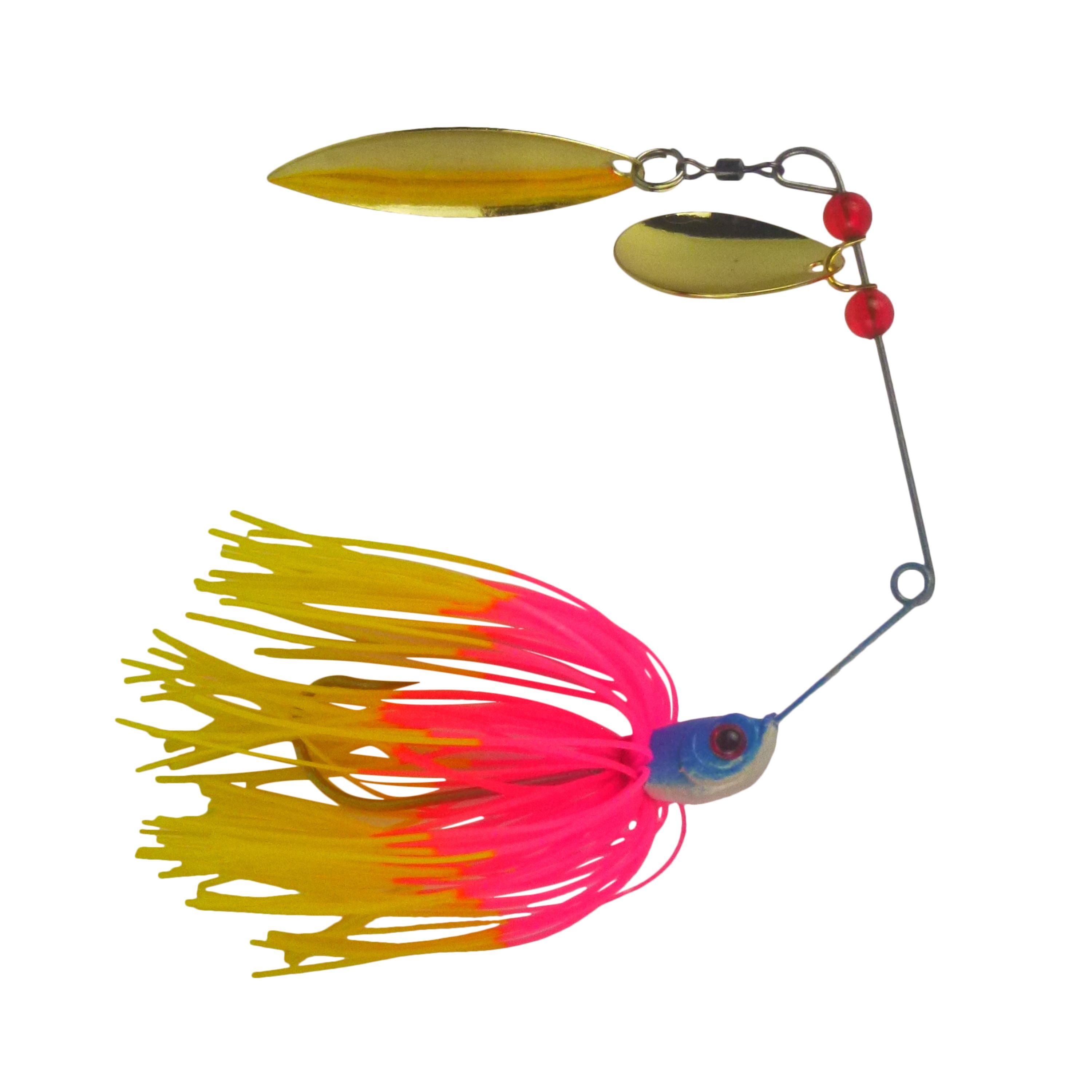 V658-93MC002200011-202507311030-00 Dekoi 18gm LS20 Closed Eye Spinnerbait, Pink Yellow, Qty 2 - Image 1