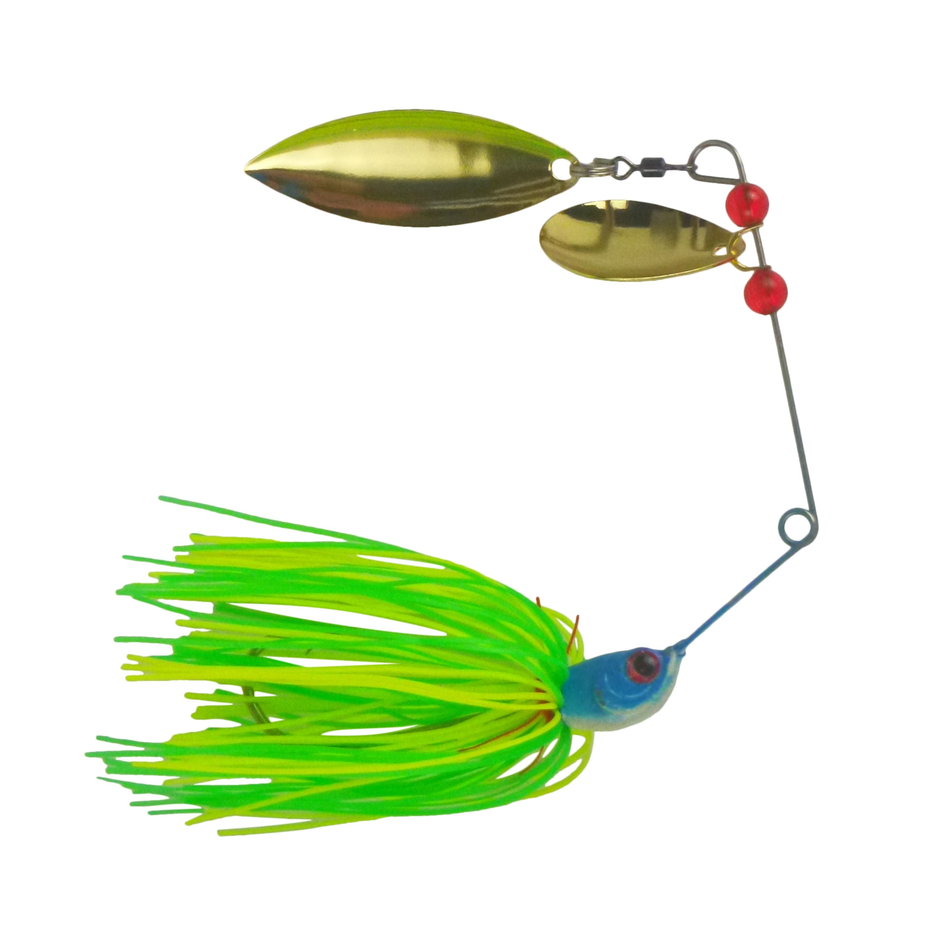 V658-93MC002200022-202507311030-00 Dekoi 18gm LS20 Closed Eye Spinnerbait, Lime Green, Qty 2 - Image 1