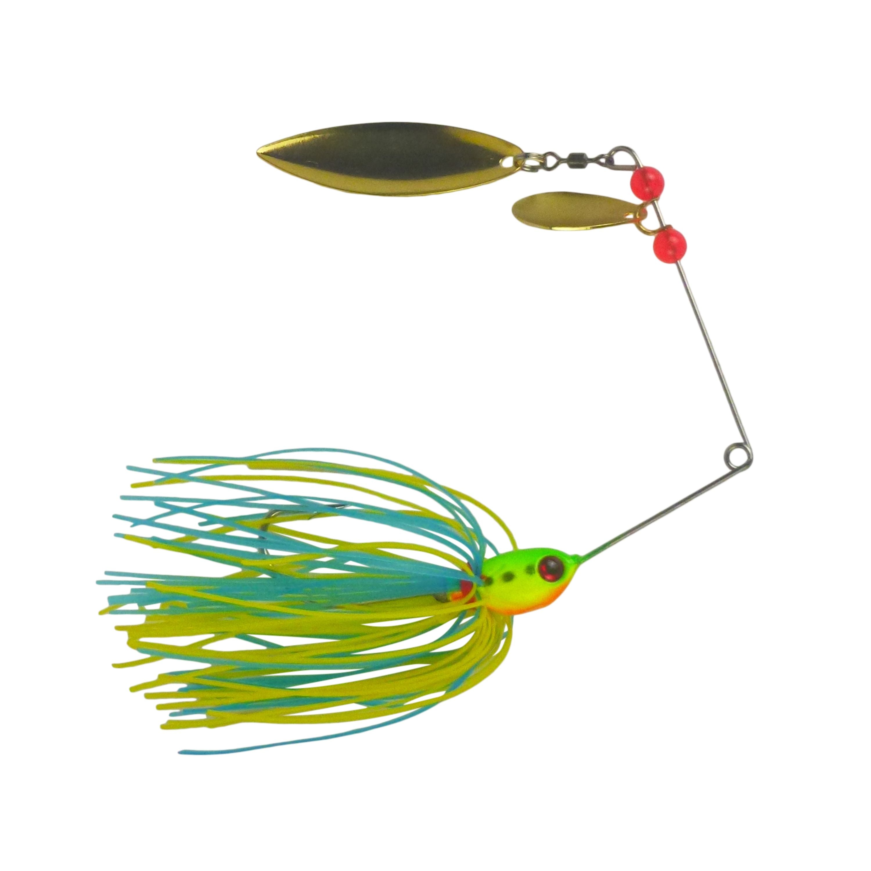 V658-93MC002200033-202507311030-00 Dekoi 17gm LS21 Closed Eye Spinnerbait, Yellow Blue, Qty 2 - Image 1