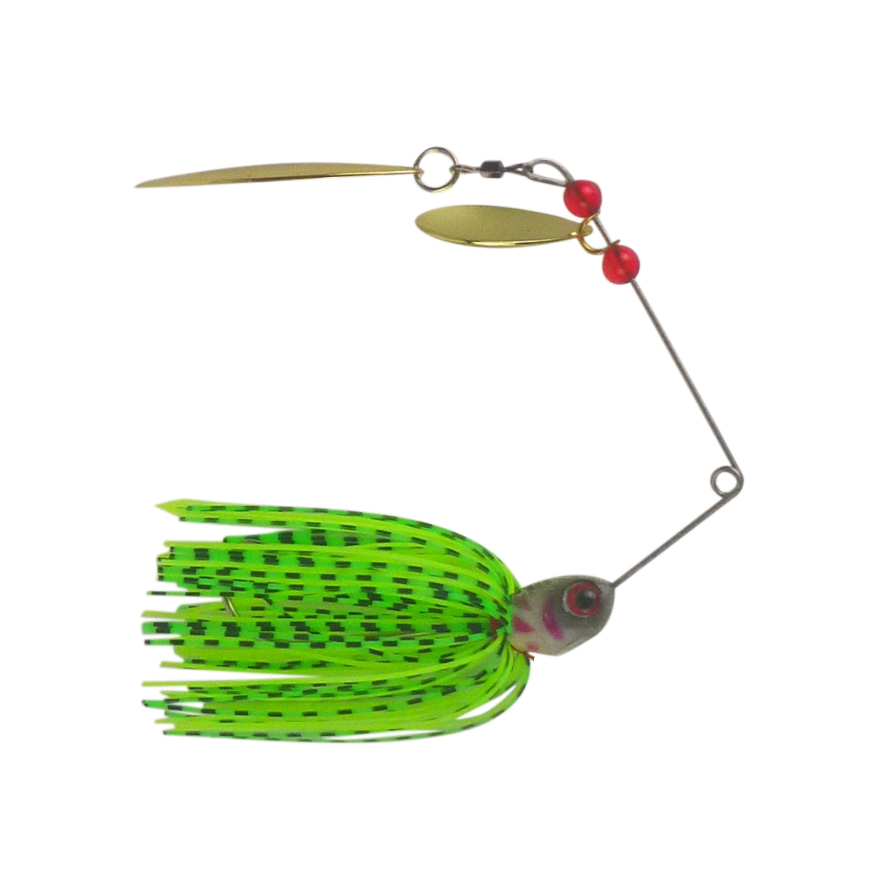 V658-93MC002200044-202507311031-00 Dekoi 20gm LS22 Closed Eye Spinnerbait, Fluro Green, Qty 2 - Image 1